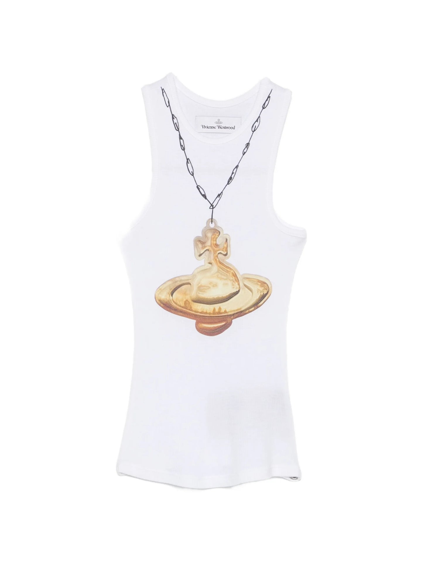 Orb-print ribbed vest