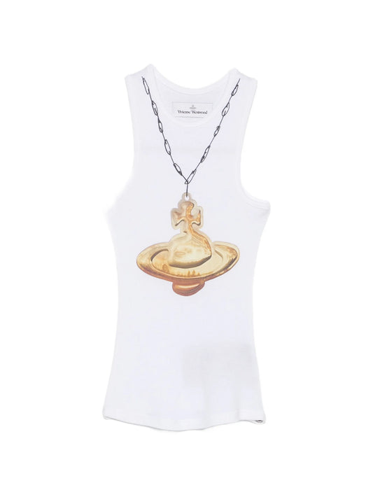 Orb-print ribbed vest
