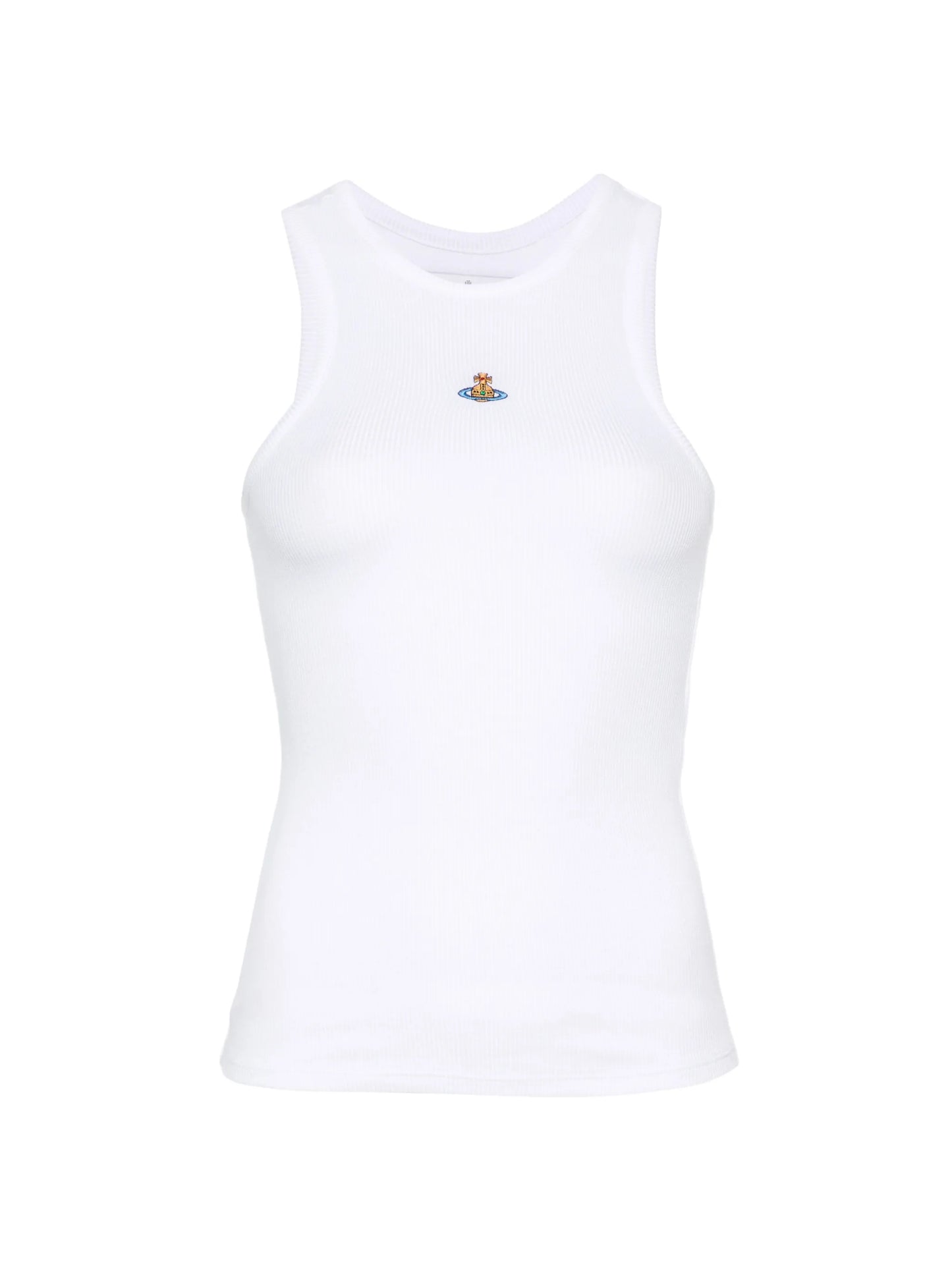 90s orb-embroidered ribbed vest