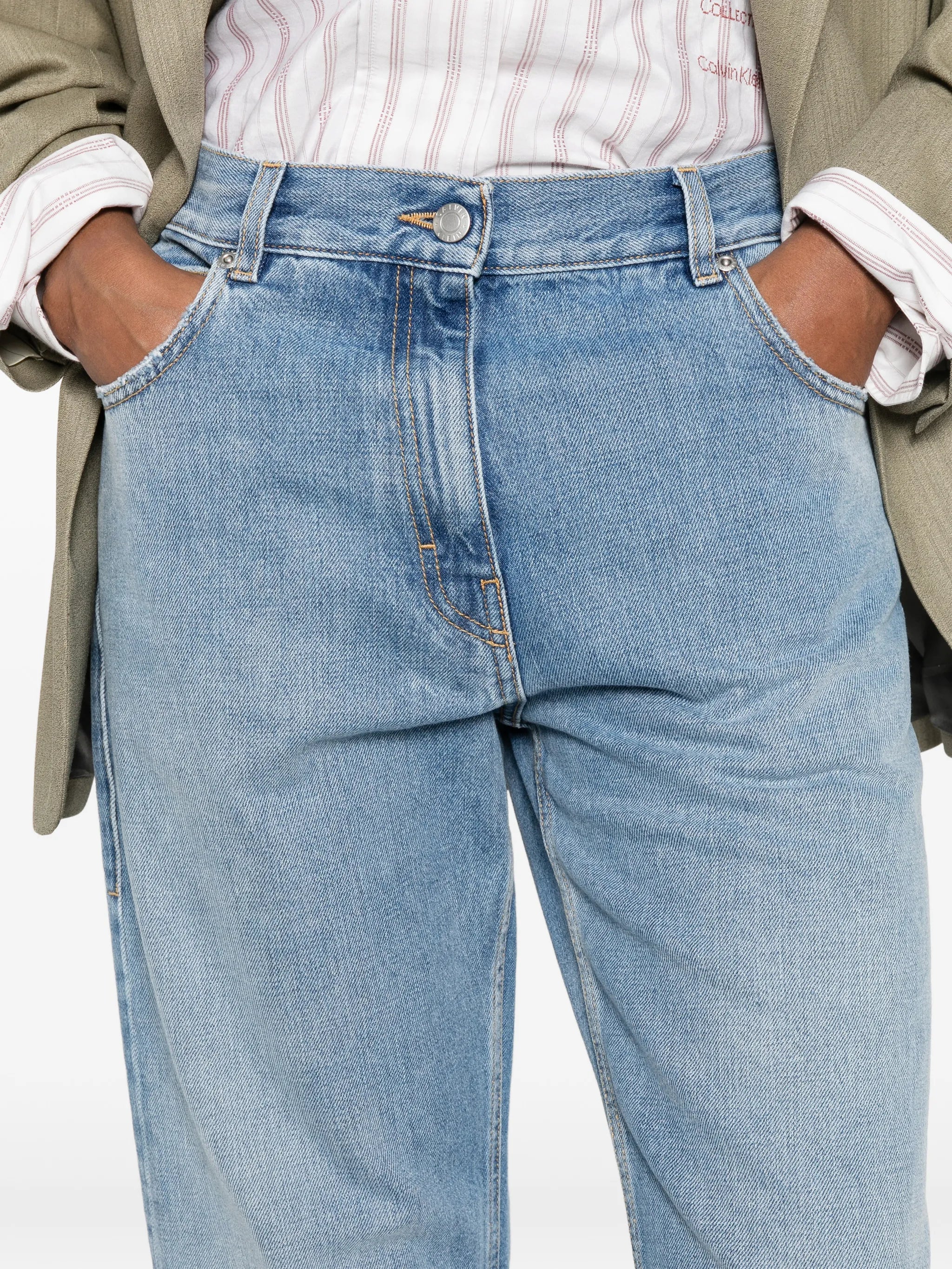 faded-effect jeans