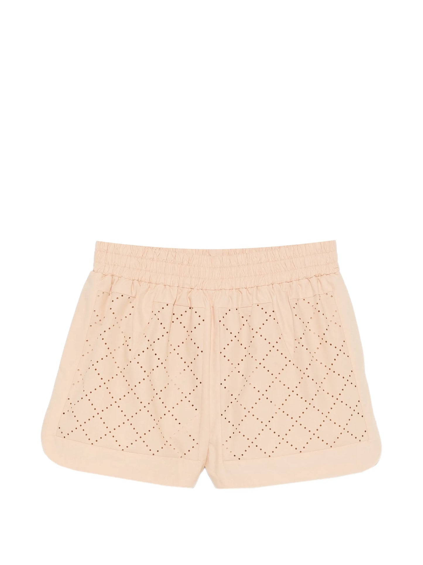 Argyle perforated shorts