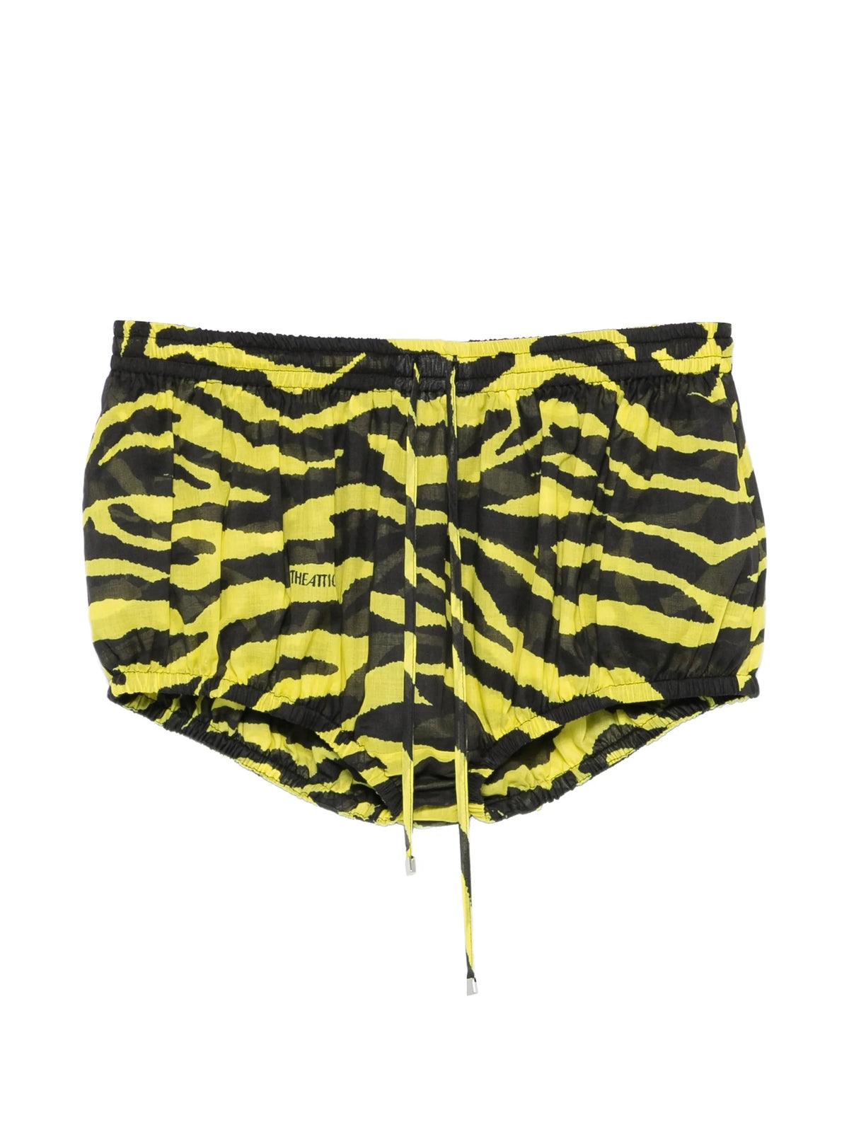 The Attico shorts black yellow