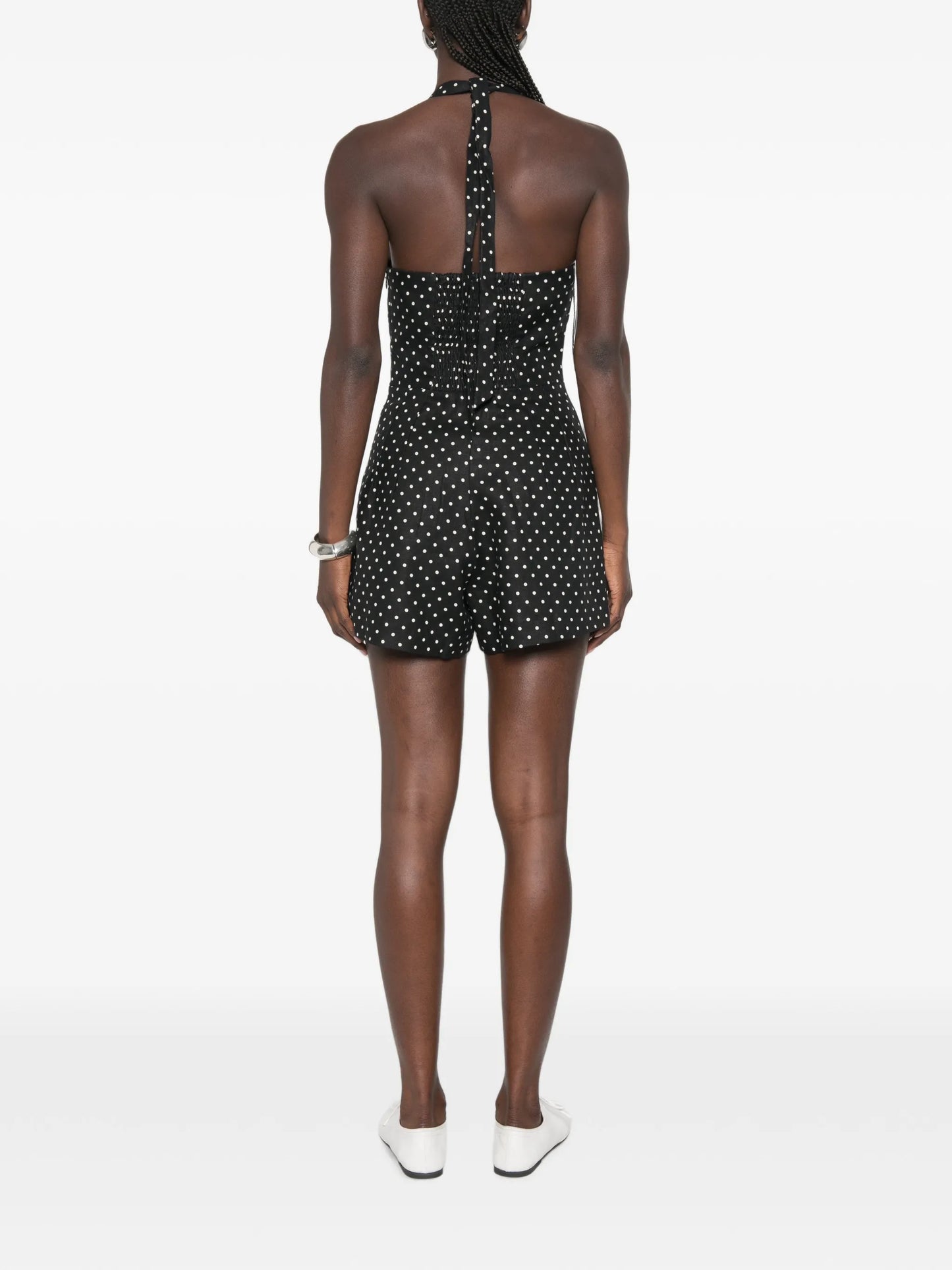 Sofia polka-dot playsuit