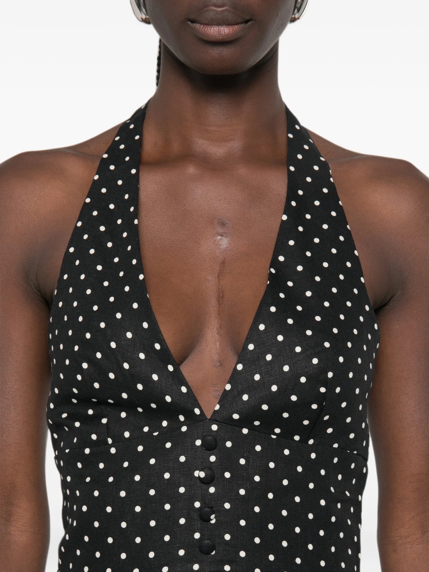 Sofia polka-dot playsuit