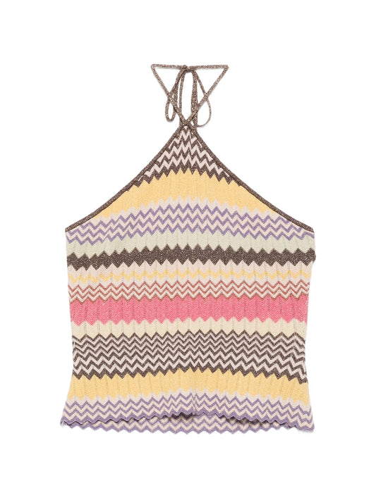 Ria chevron-knit top