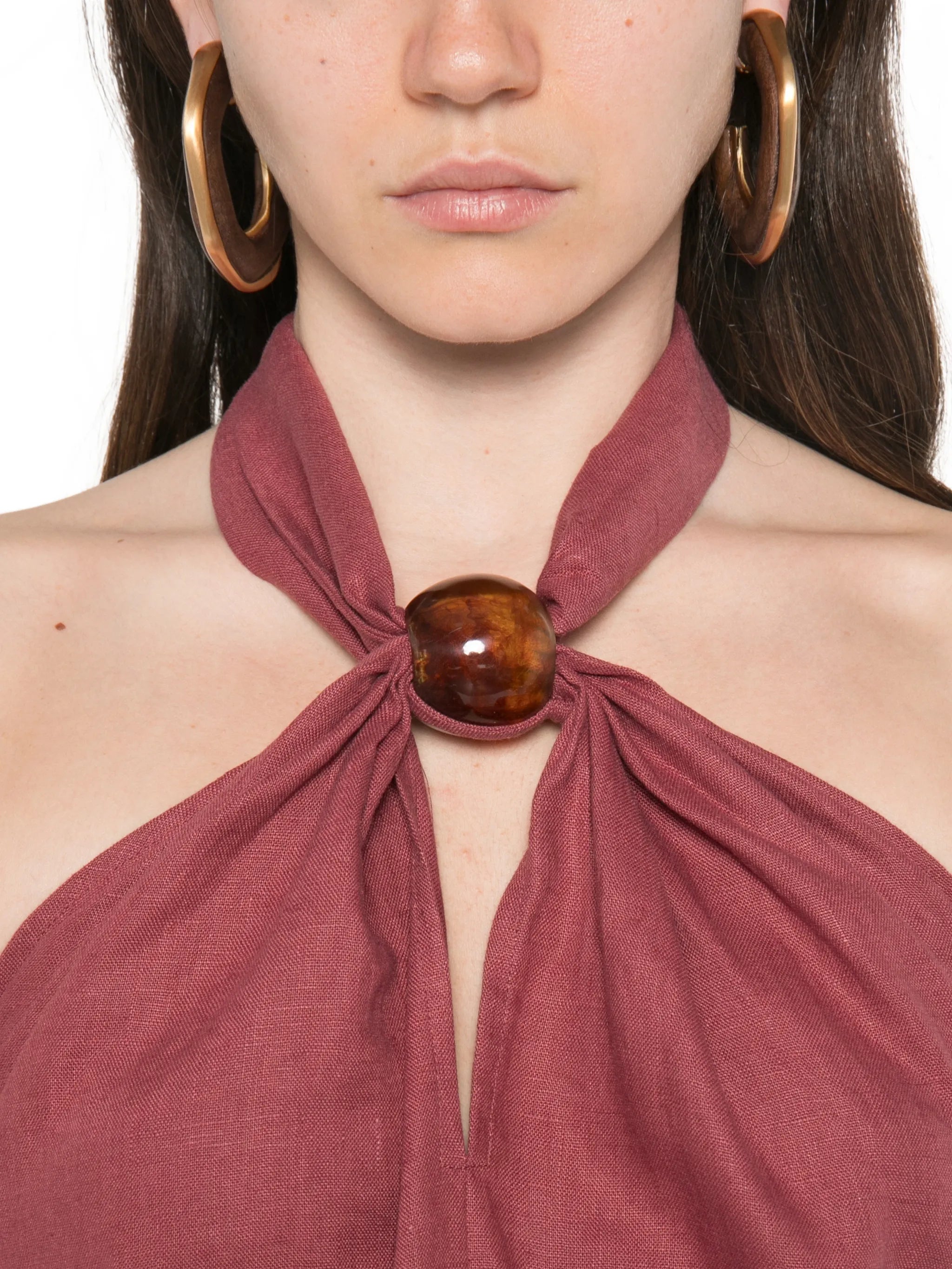 Lourdes halterneck maxi dress