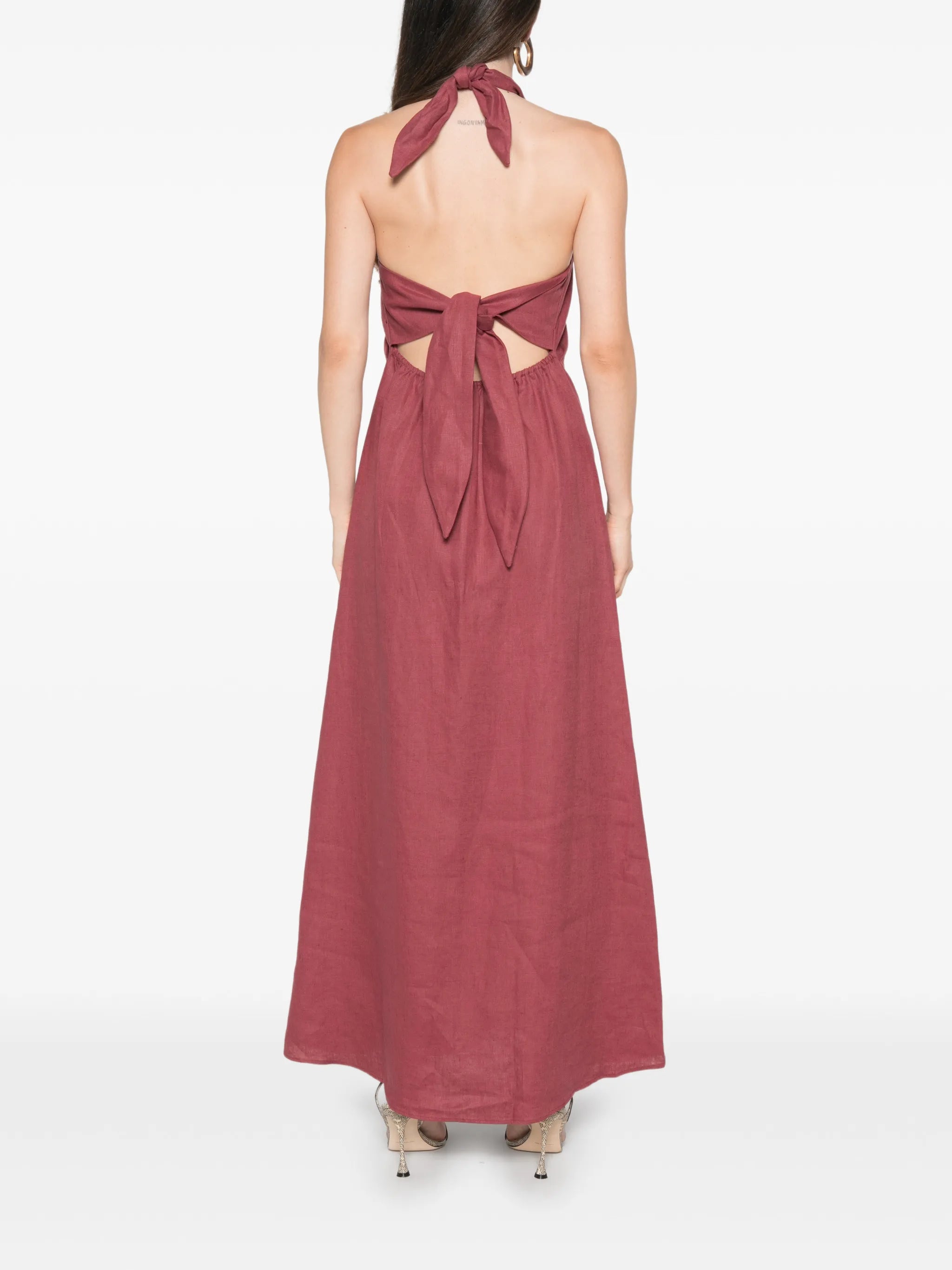 Lourdes halterneck maxi dress