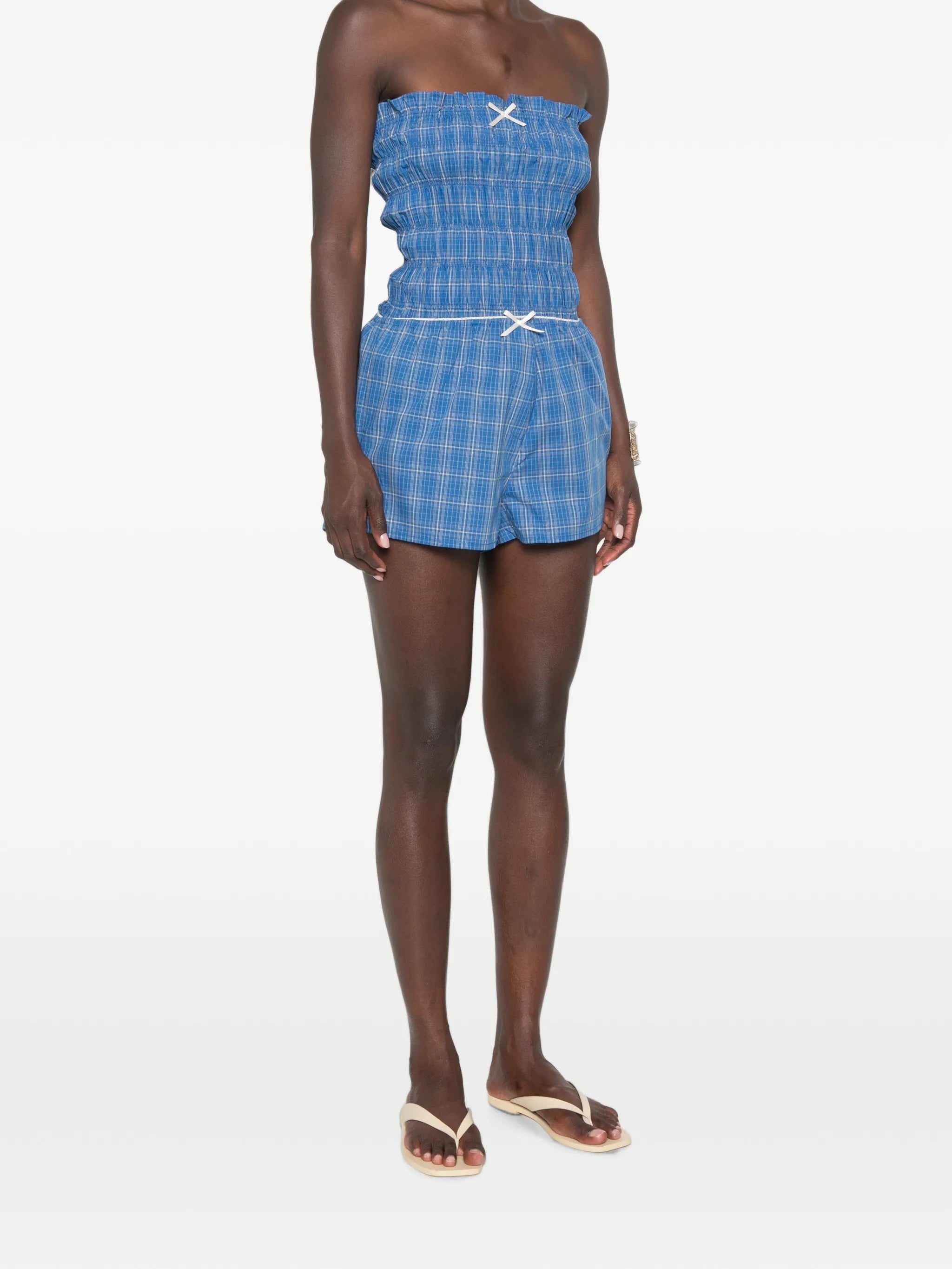 Leya checkered shorts