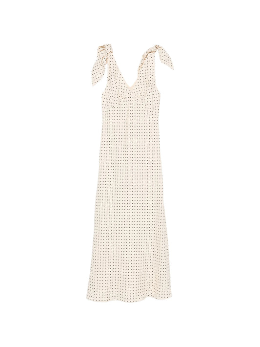 Solana polka-dot maxi dress