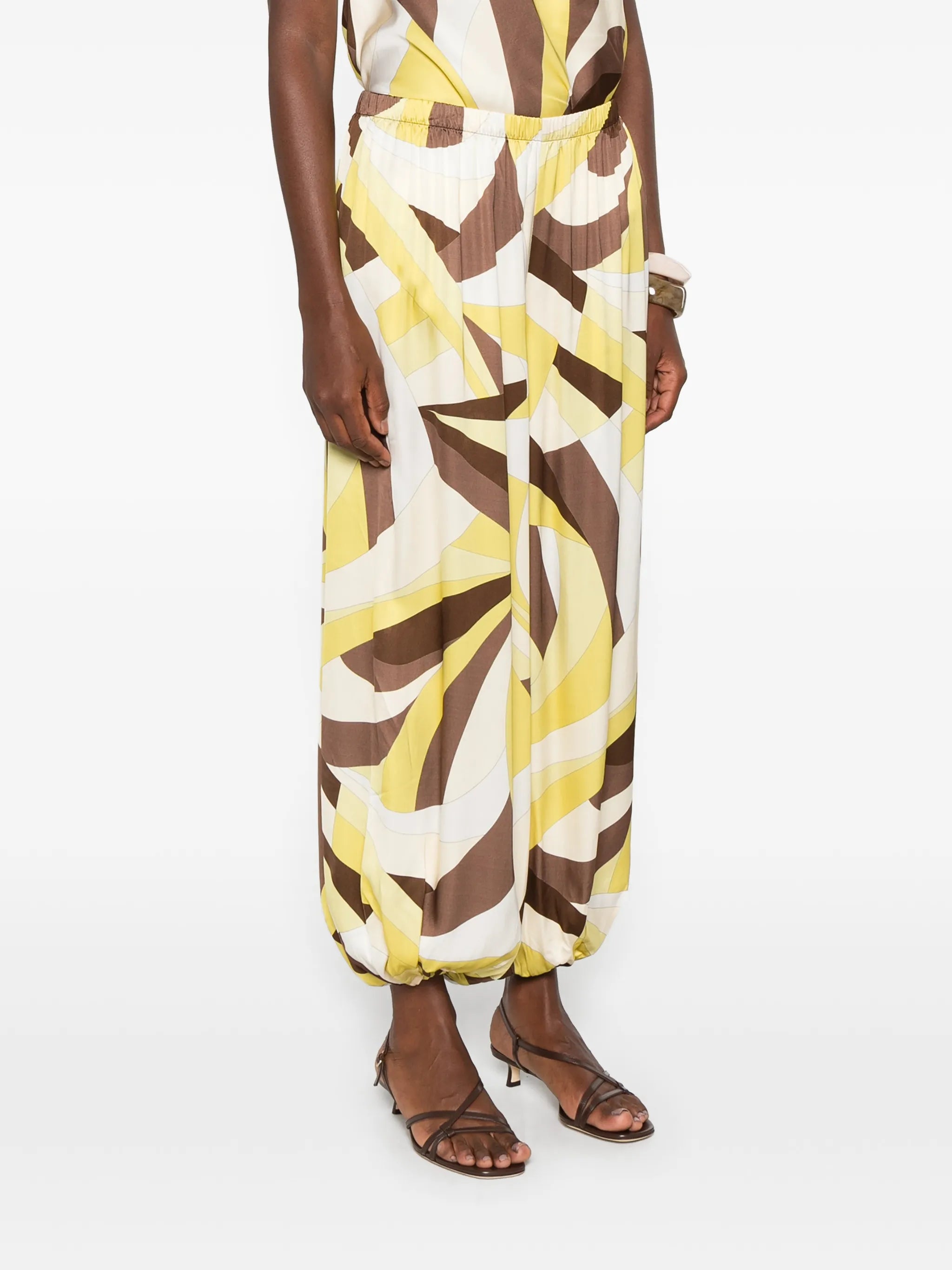 Kortez geometric-print balloon trousers