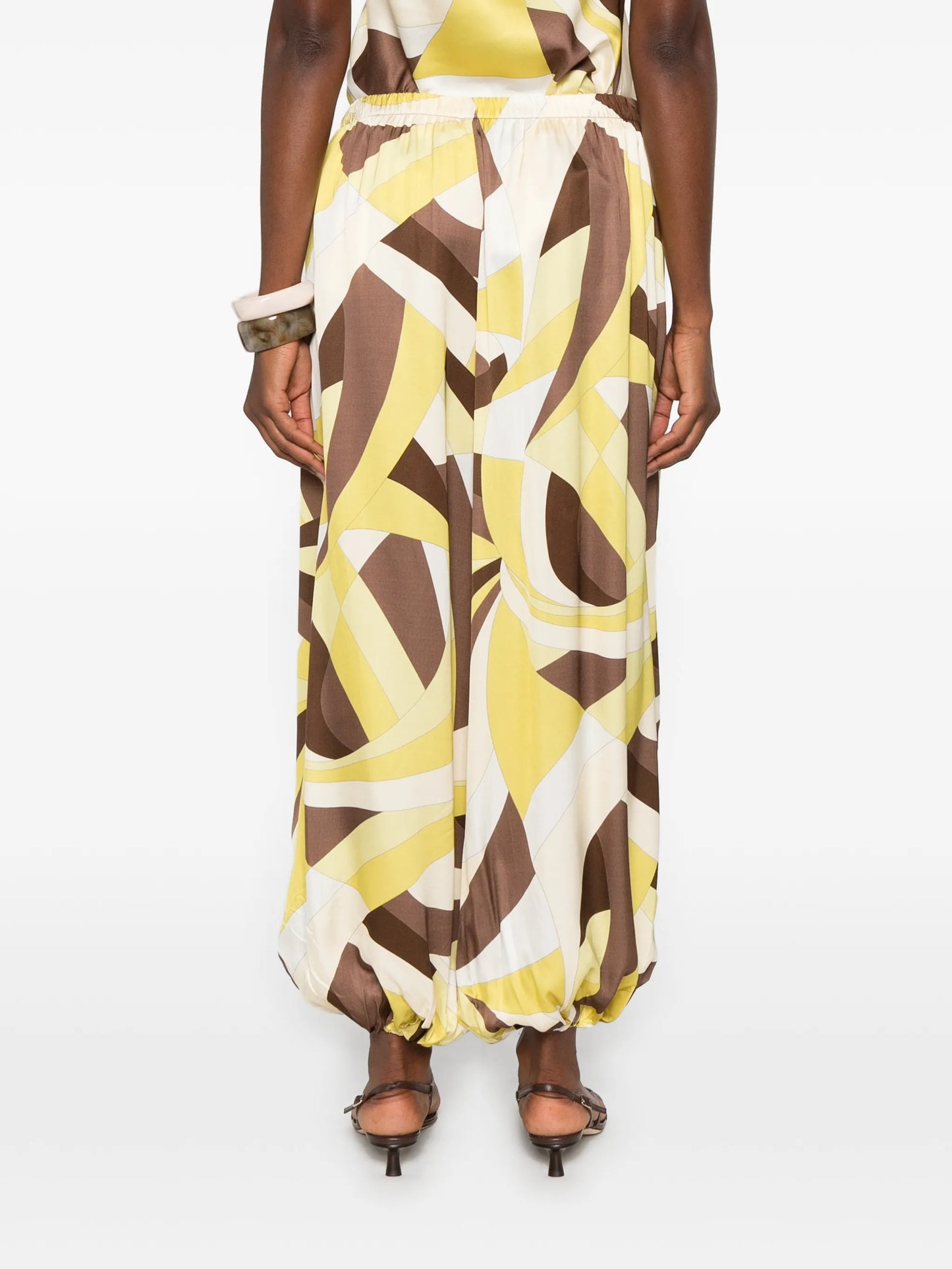 Kortez geometric-print balloon trousers
