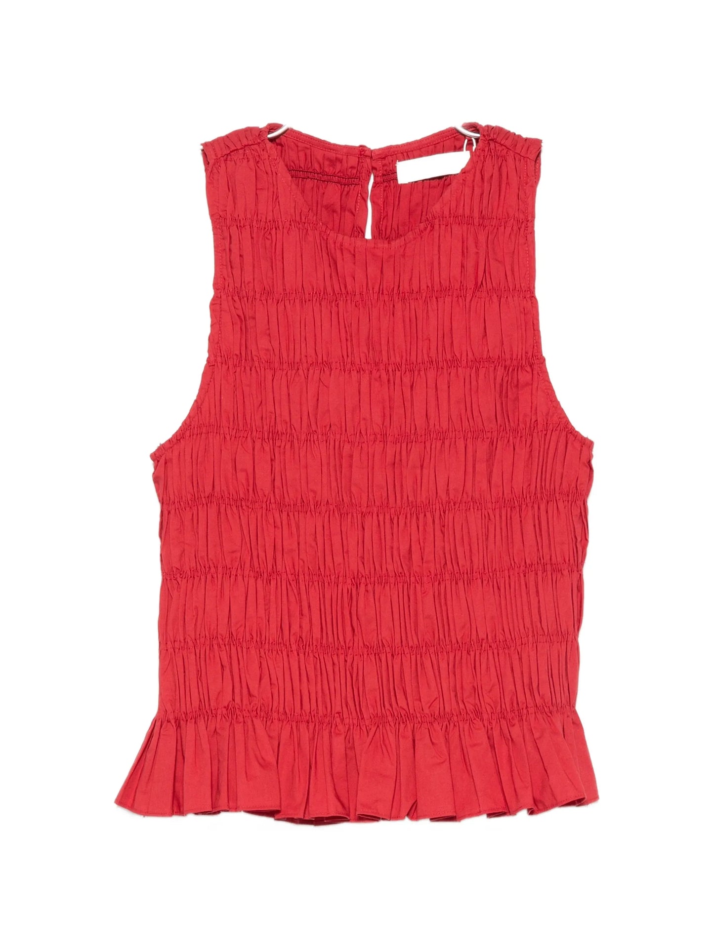 Cales smocked peplum top