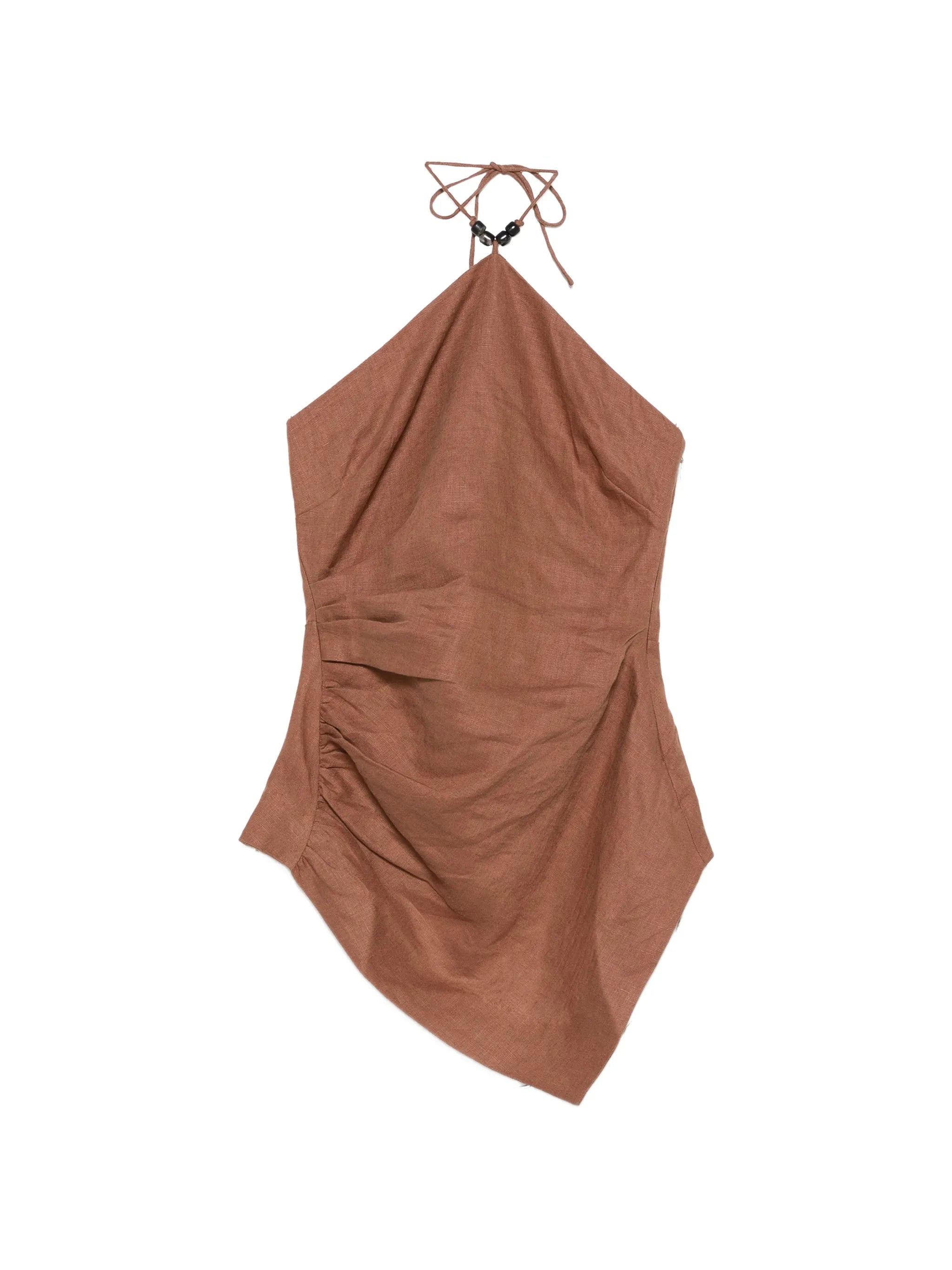 Amaia bead-embellished ruched cami top