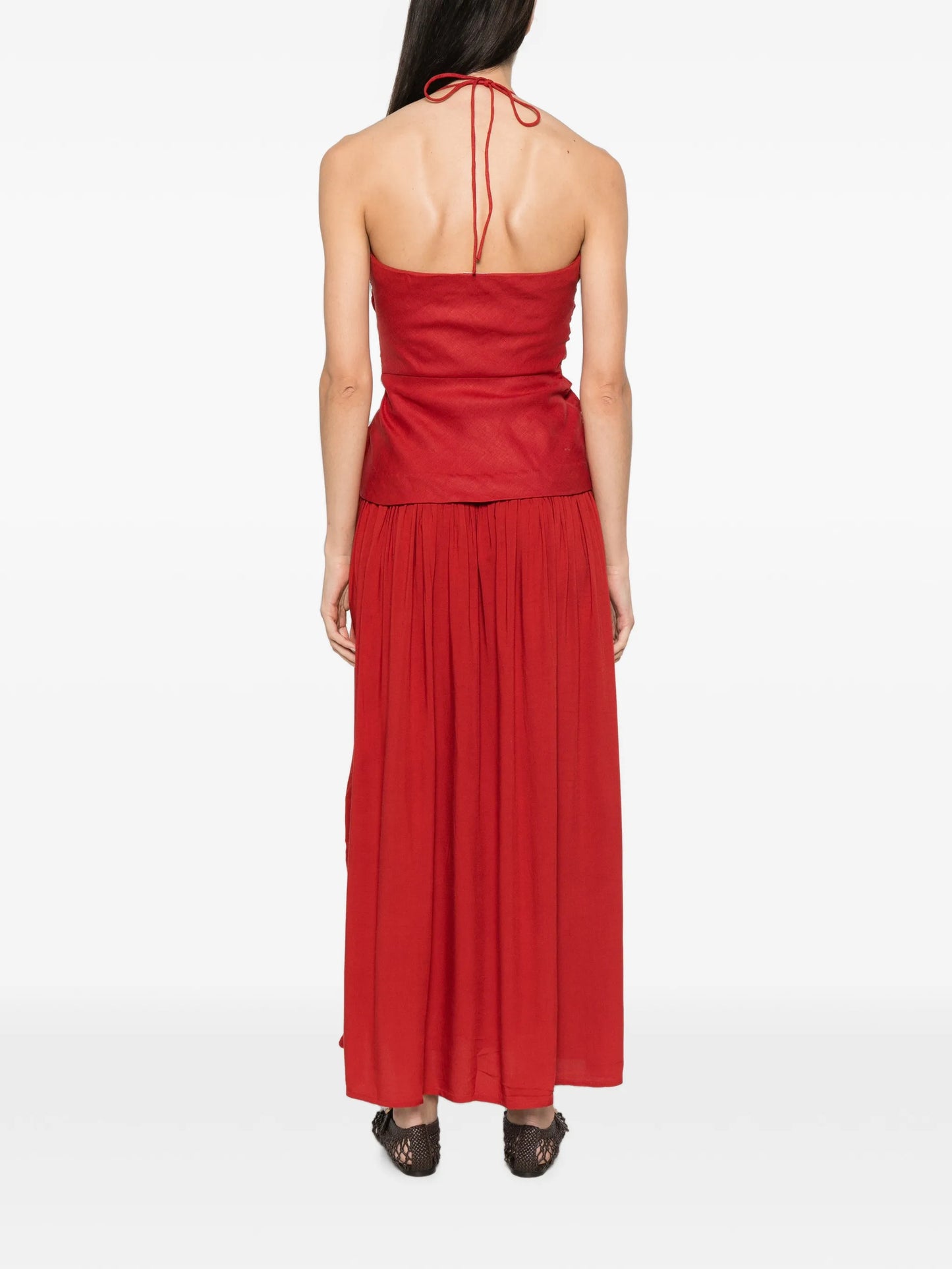 Notte ruched-bodice maxi dress