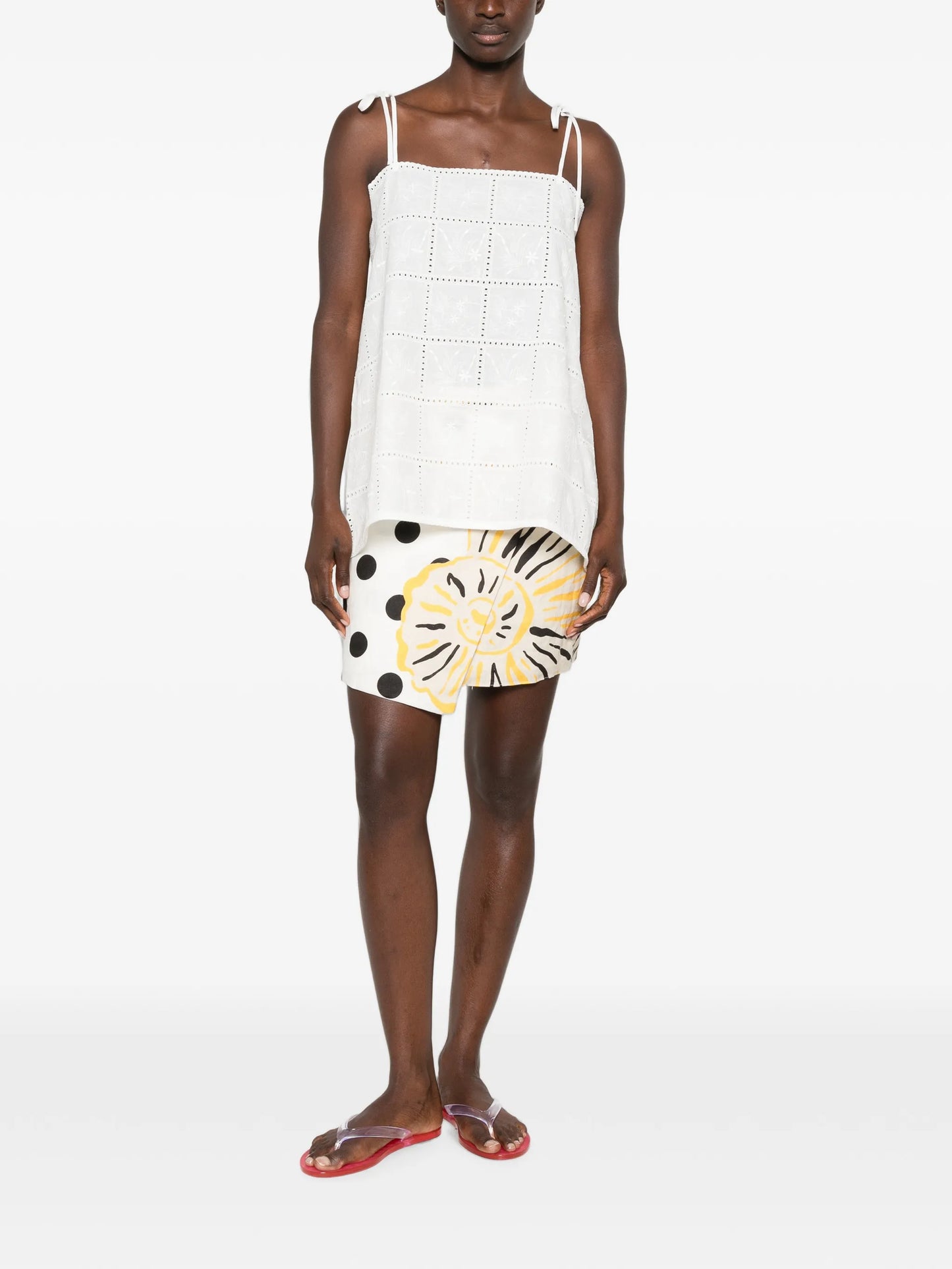 Mora broderie-anglaise tie-straps top