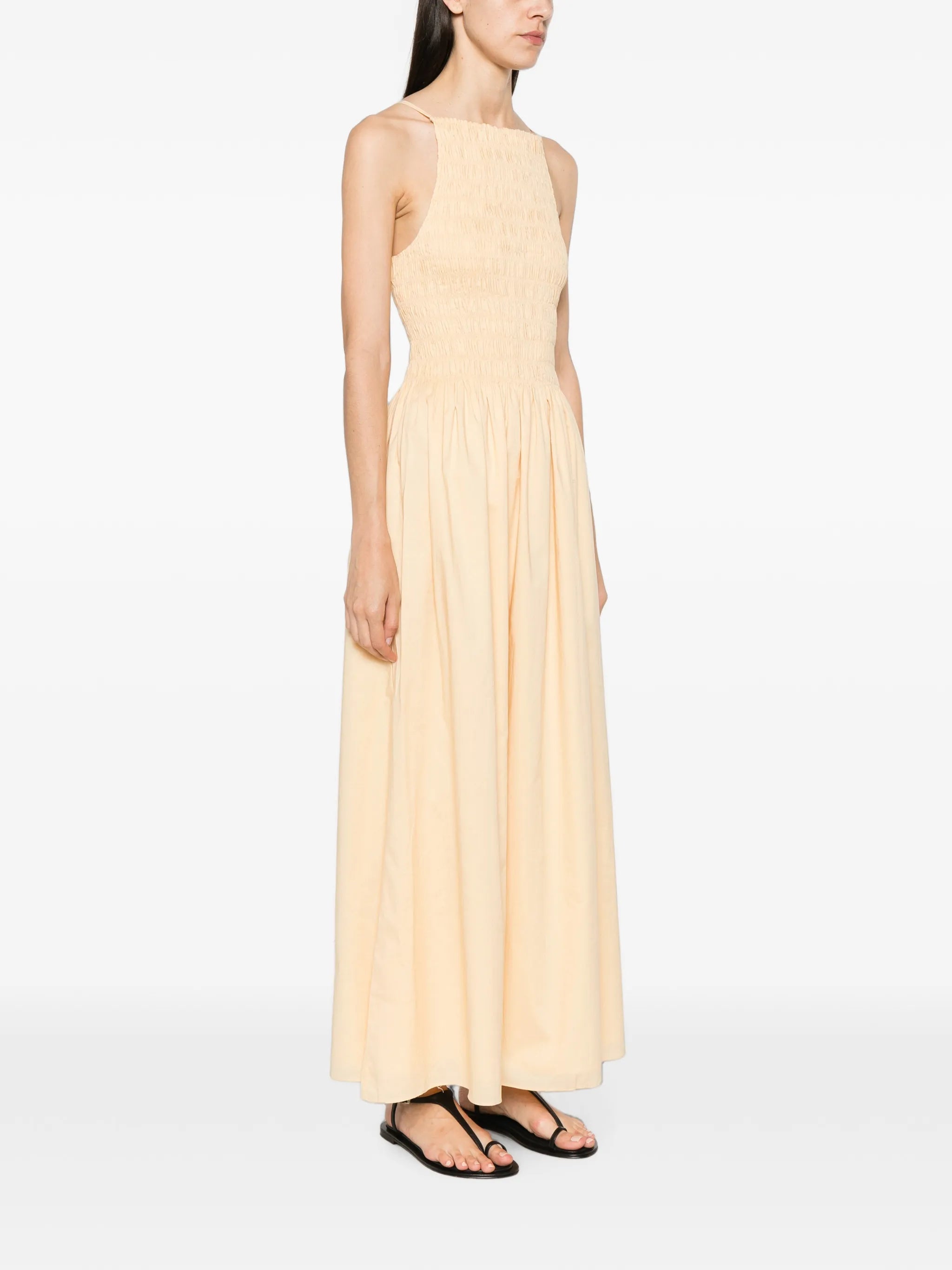 Laia shirred-bodice maxi dress