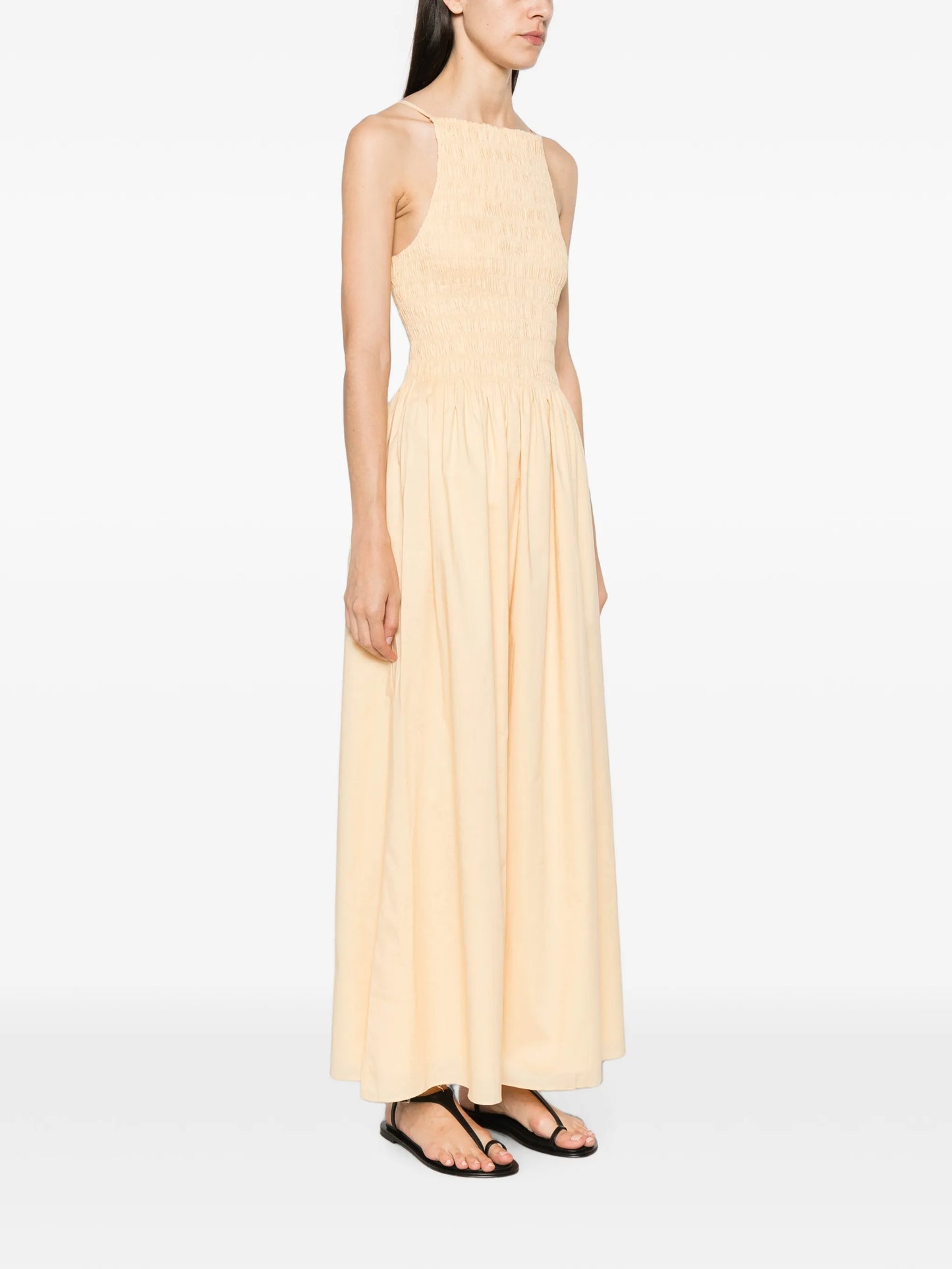 Laia shirred-bodice maxi dress