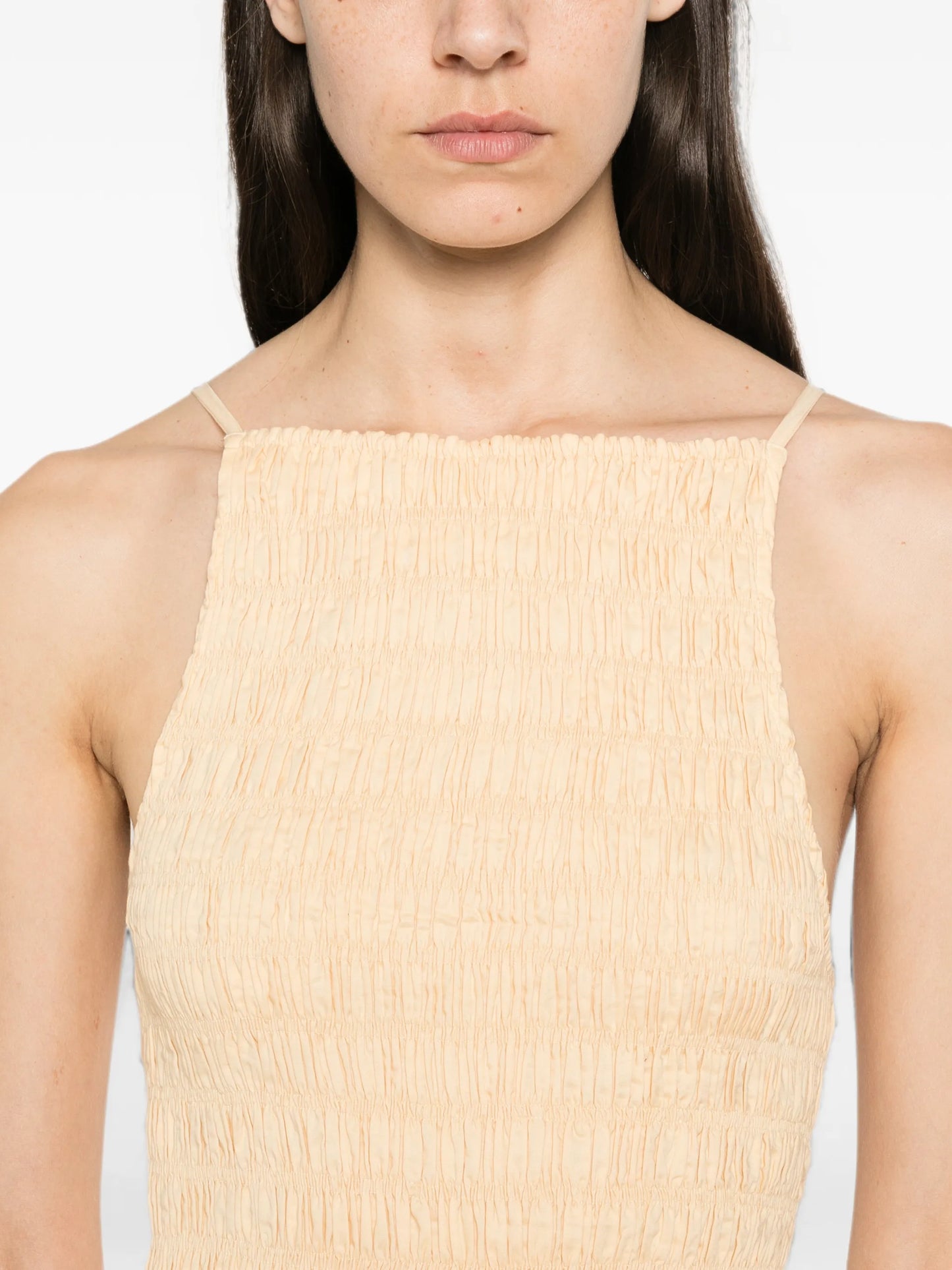 Laia shirred-bodice maxi dress