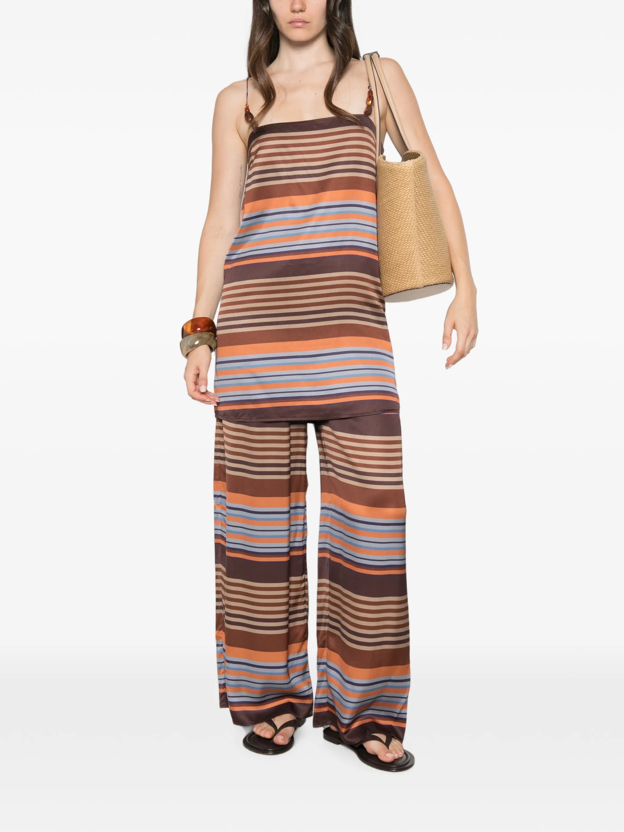Estrella striped mini dress