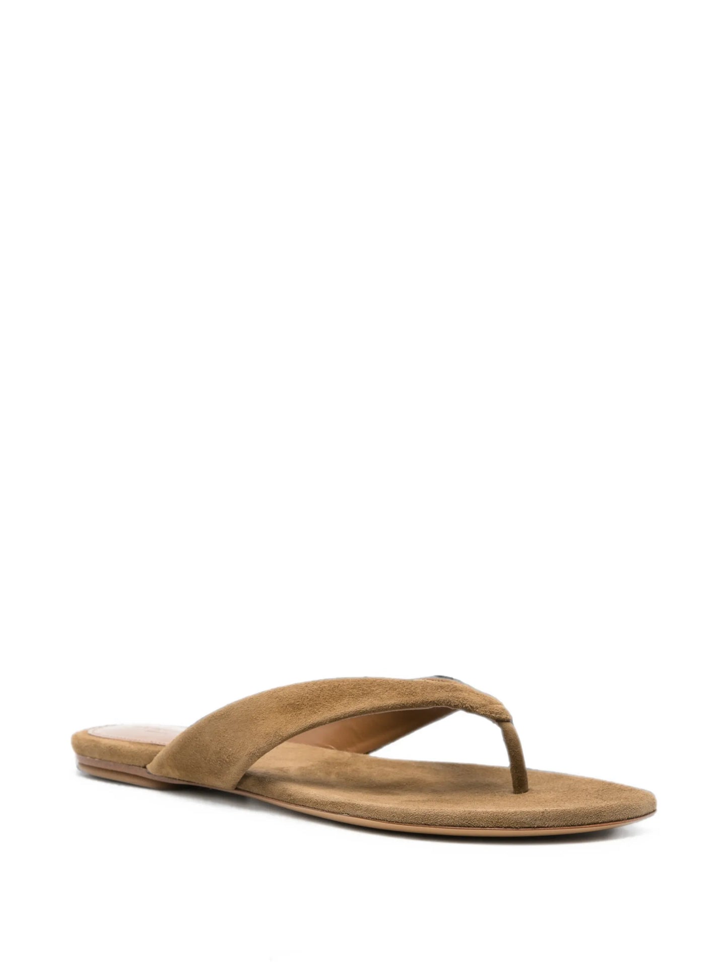 suede thong flat sandals