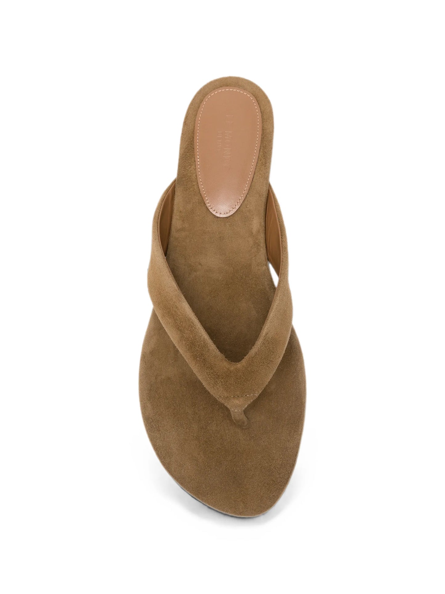 suede thong flat sandals
