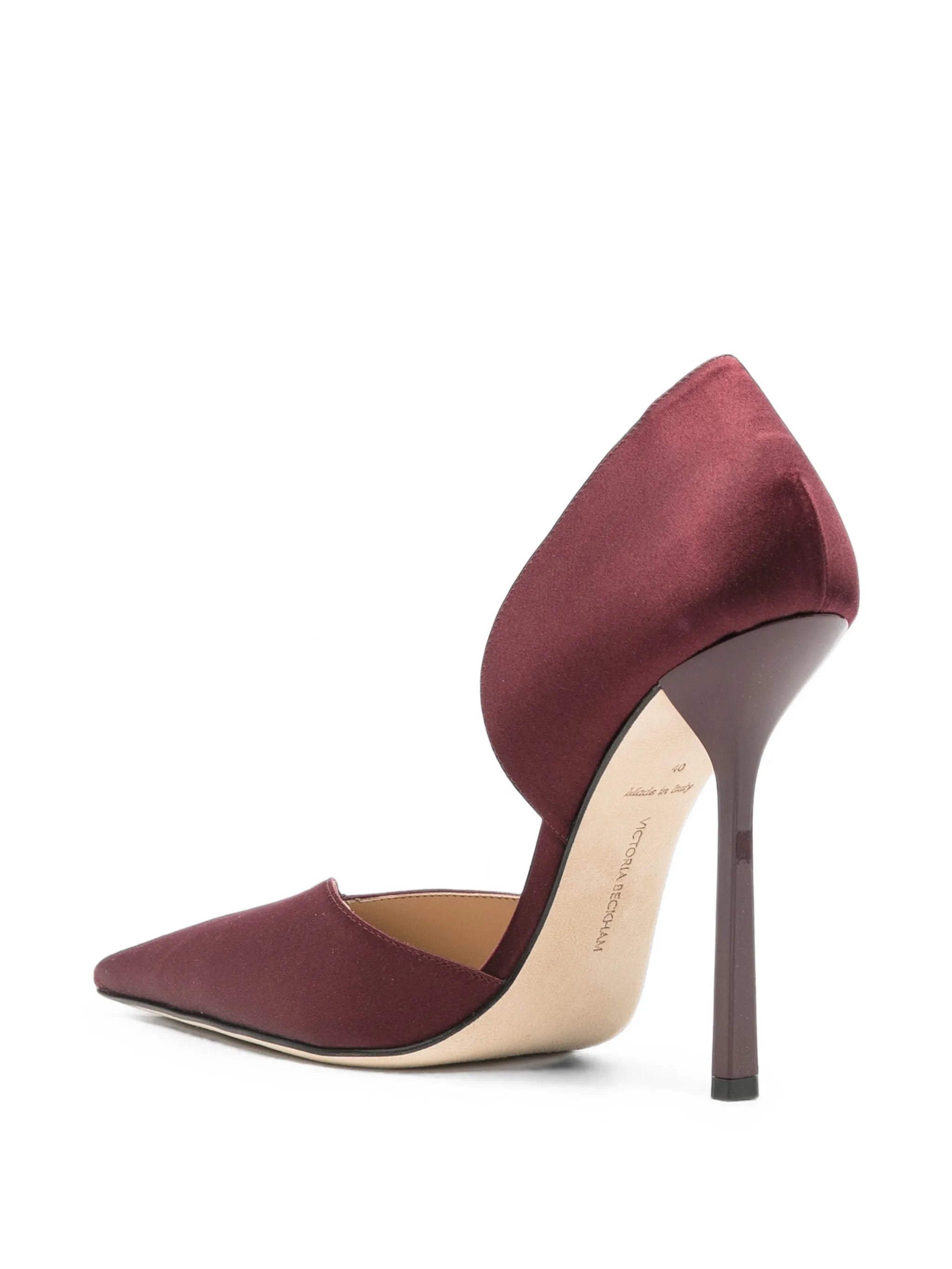 Angle d'Orsay satin pumps