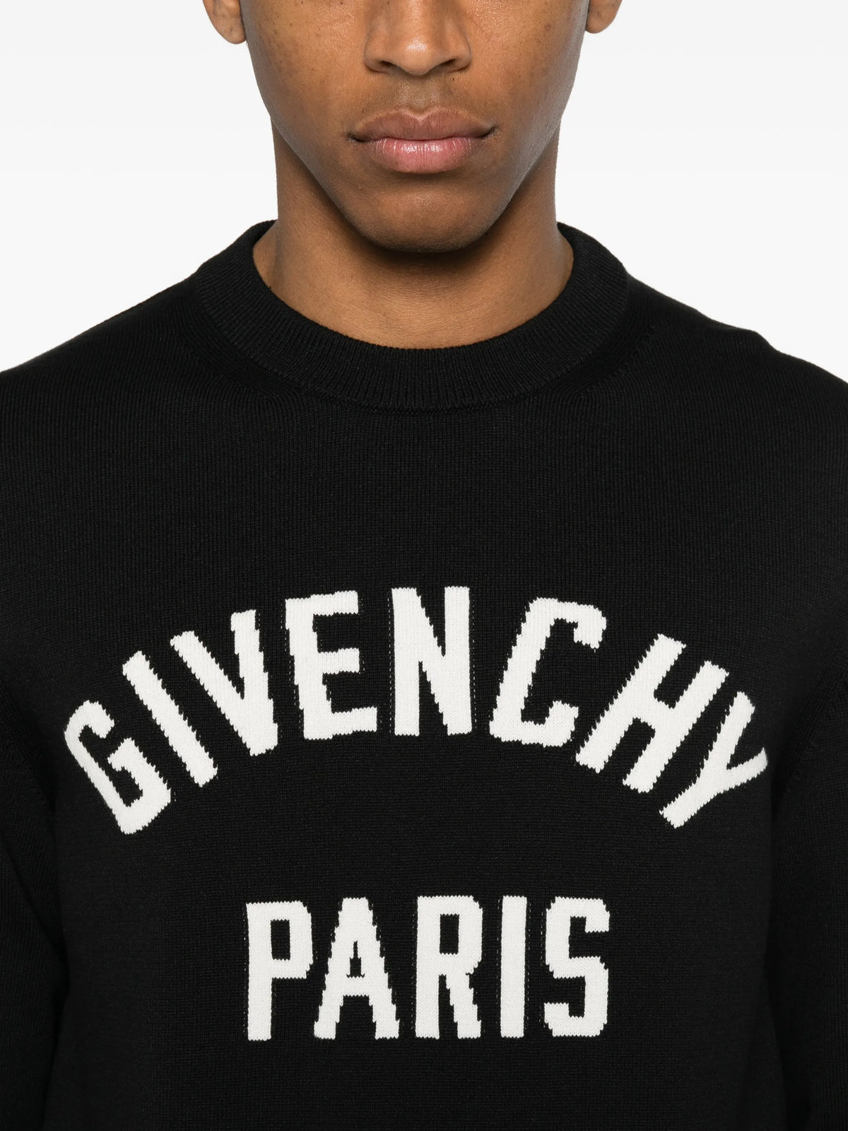 couture seam sweater in knit with paris detail