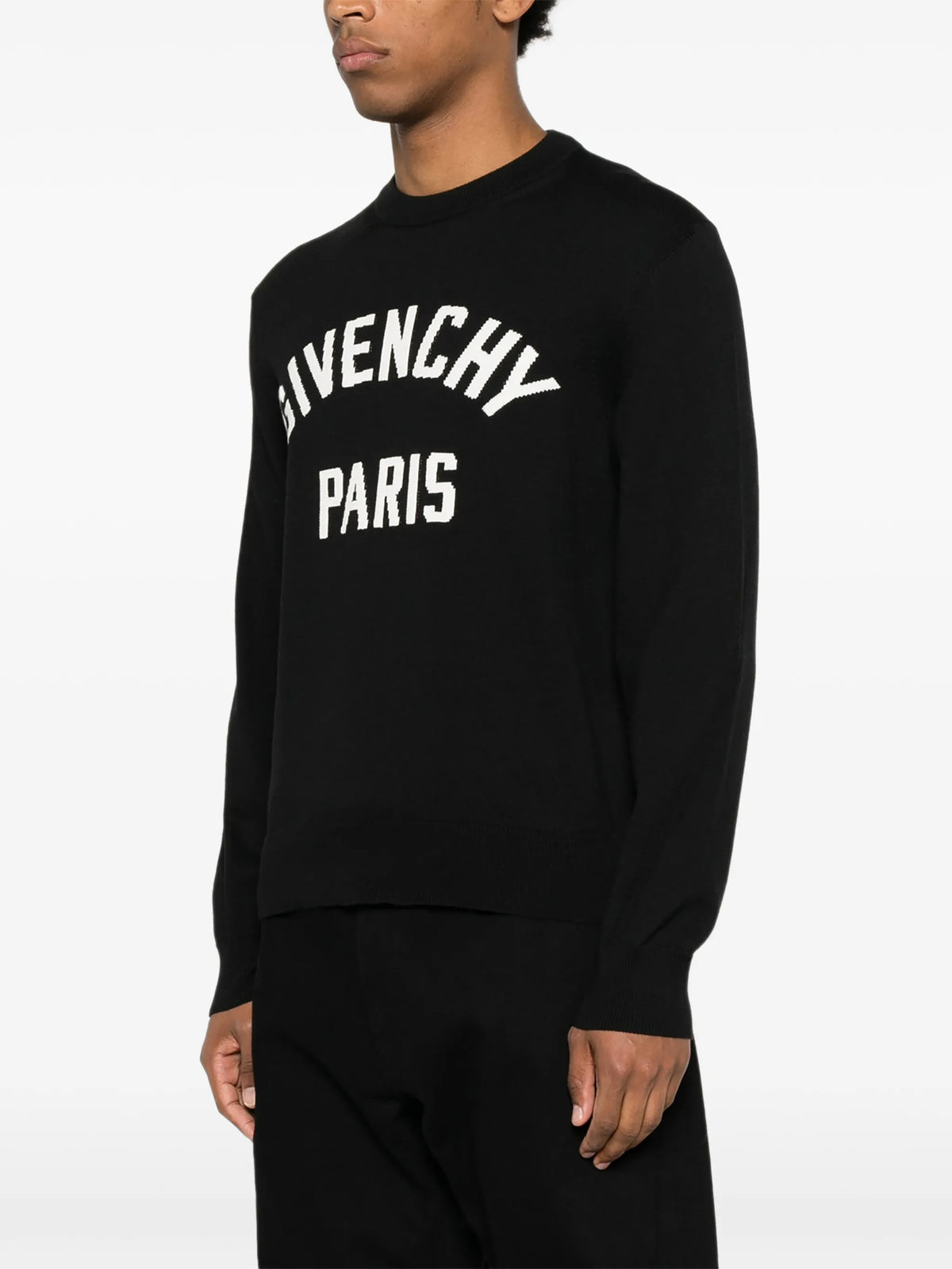 couture seam sweater in knit with paris detail