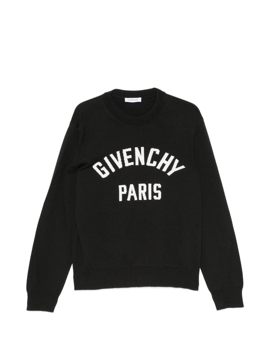couture seam sweater in knit with Givenchy Paris detail
