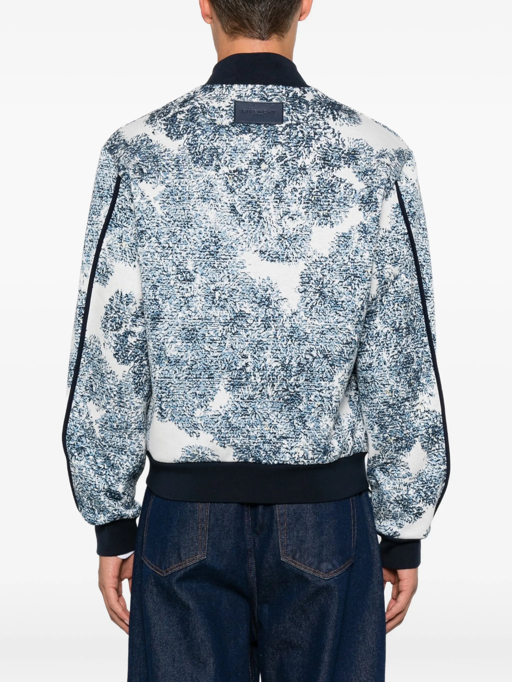zip-fastening bomber jacket