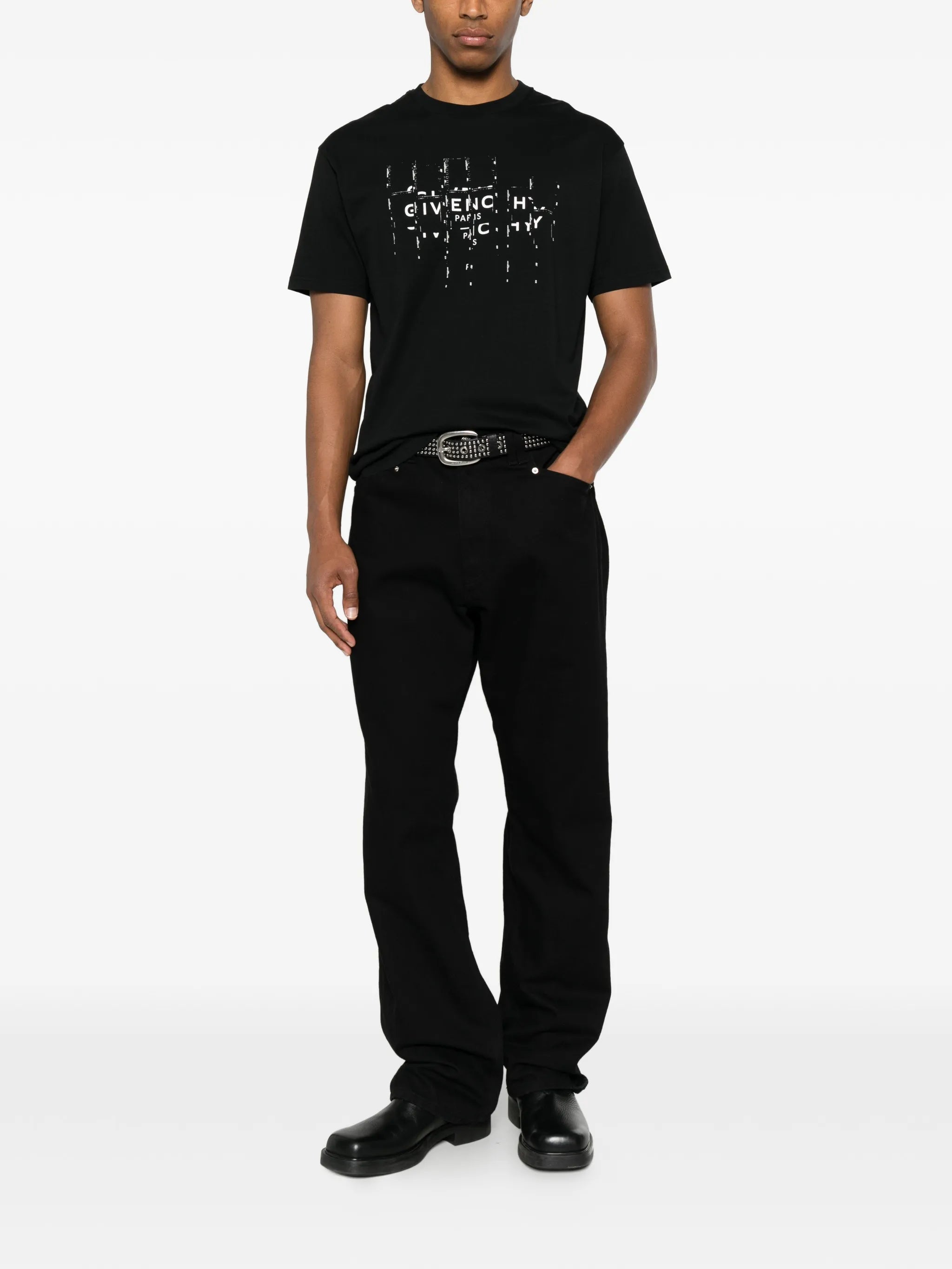 T-shirt in cotton with photographic negative print