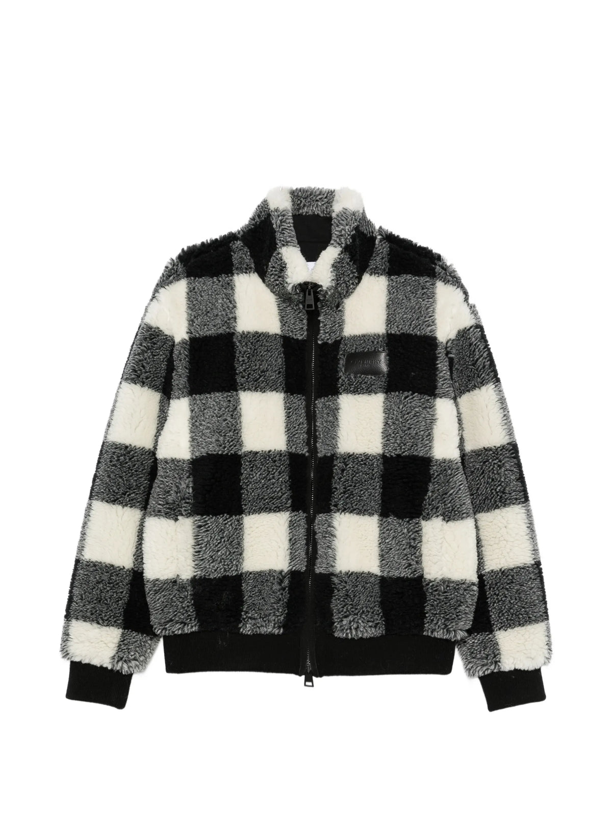 checked fleece jacket