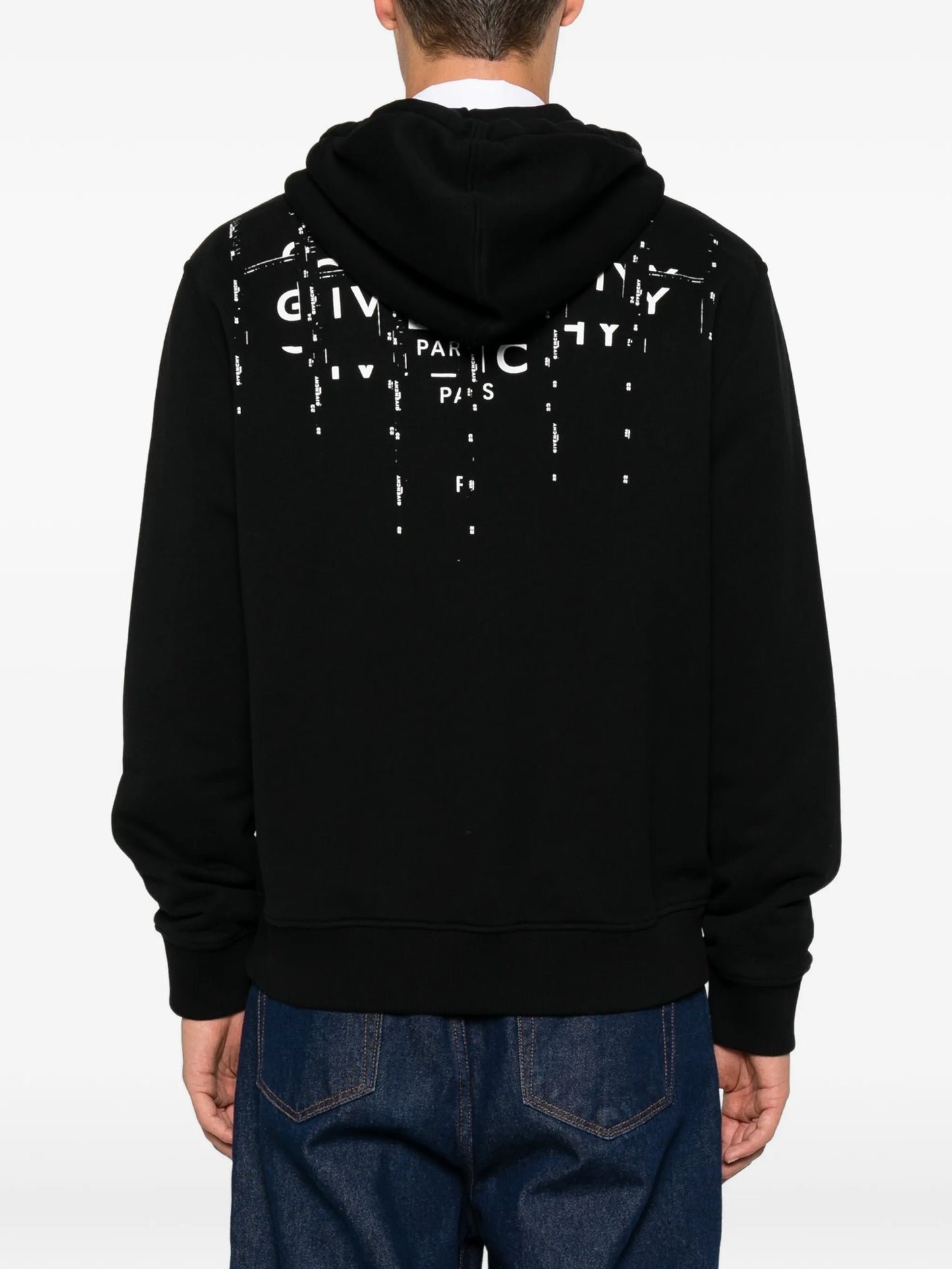 logo-print zip-up hoodie