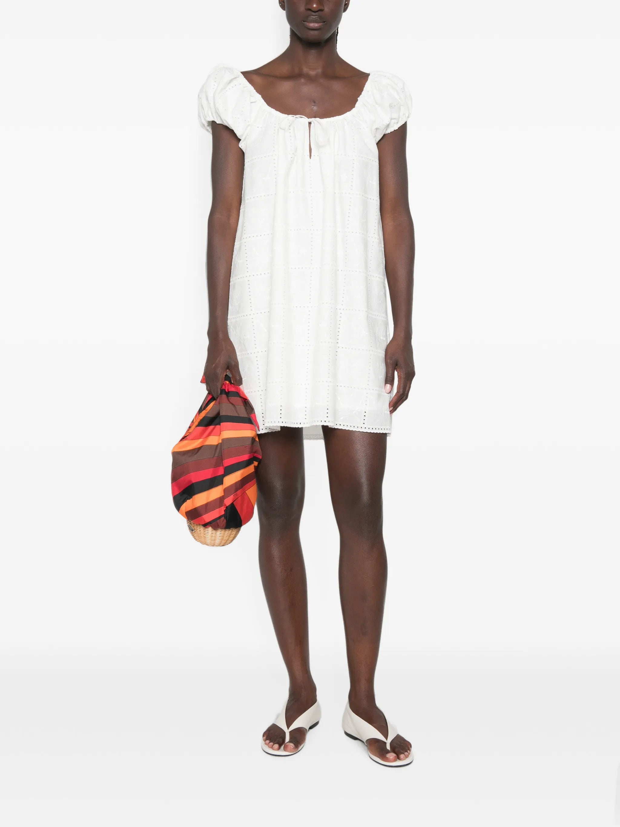 Serafina puff-sleeve mini dress