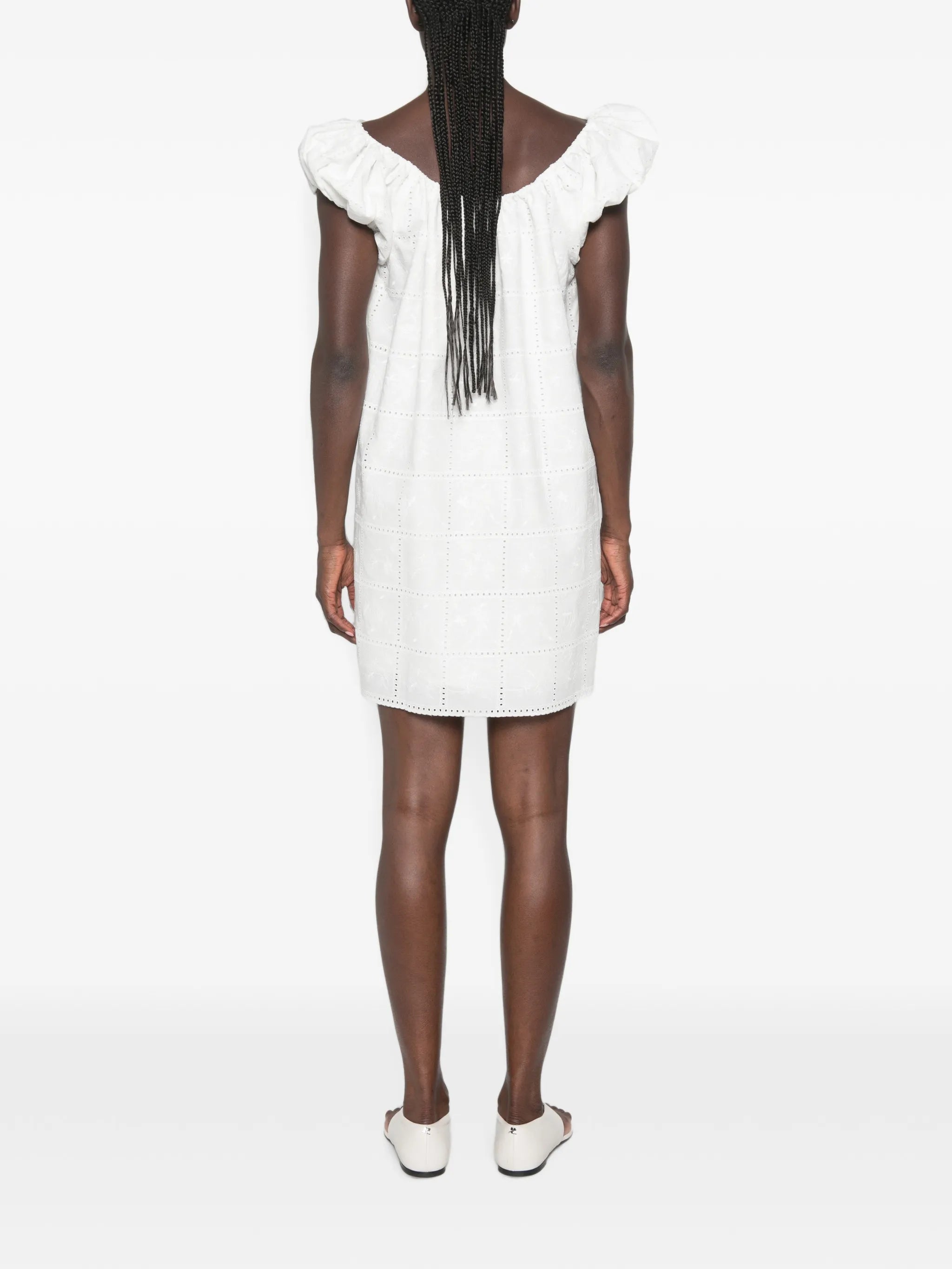 Serafina puff-sleeve mini dress
