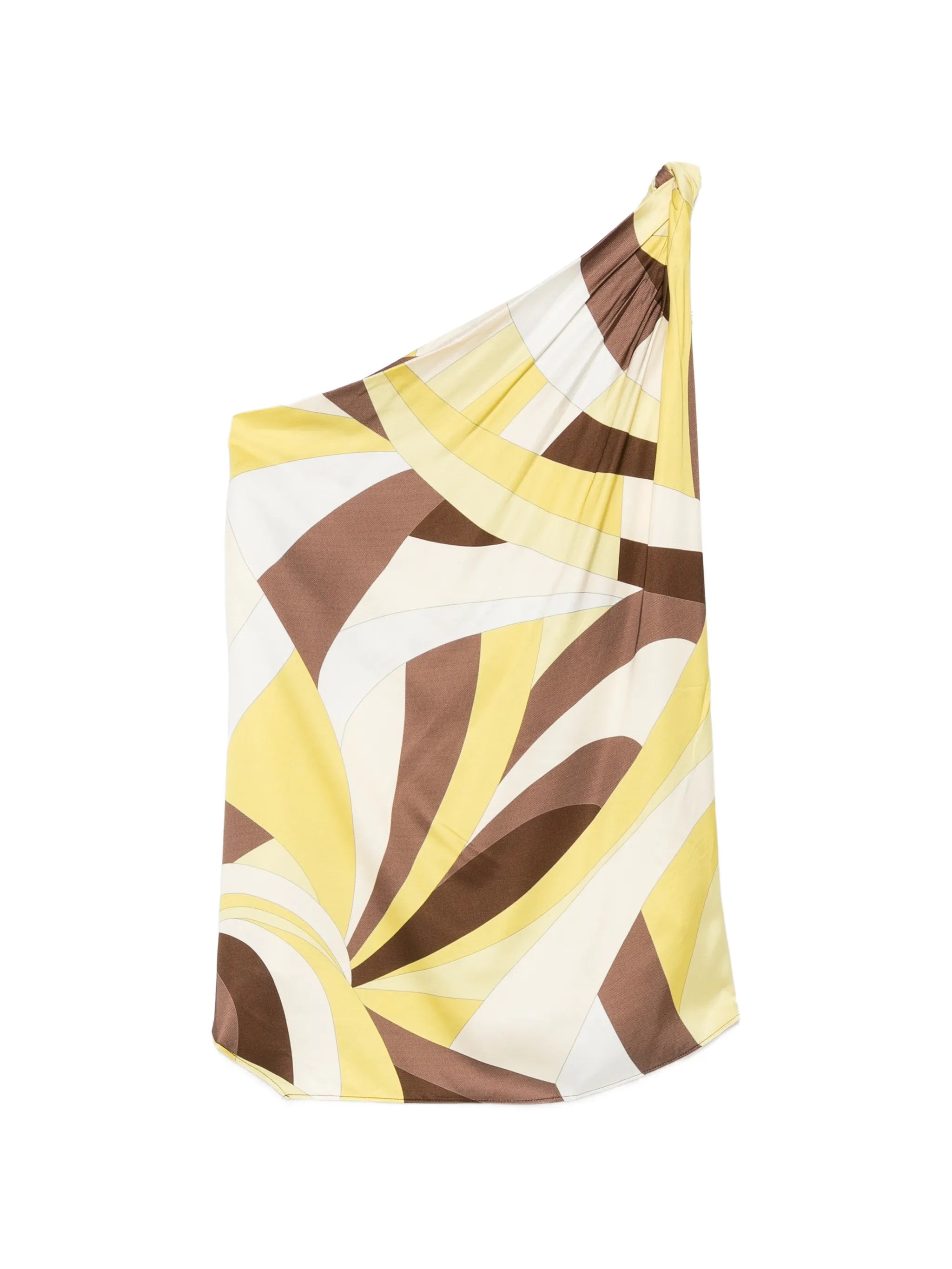Kortez geometric-print one-shoulder top