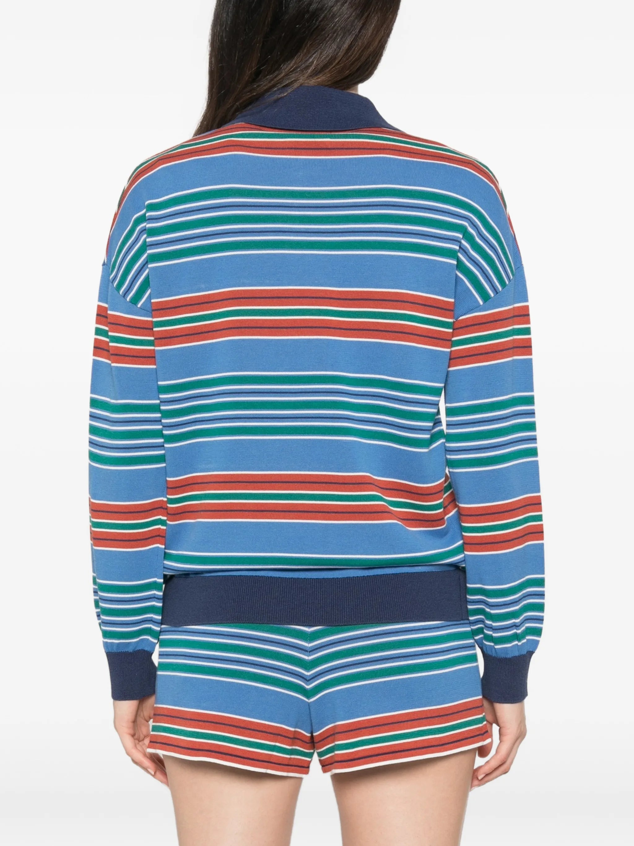 striped oversized polo shirt