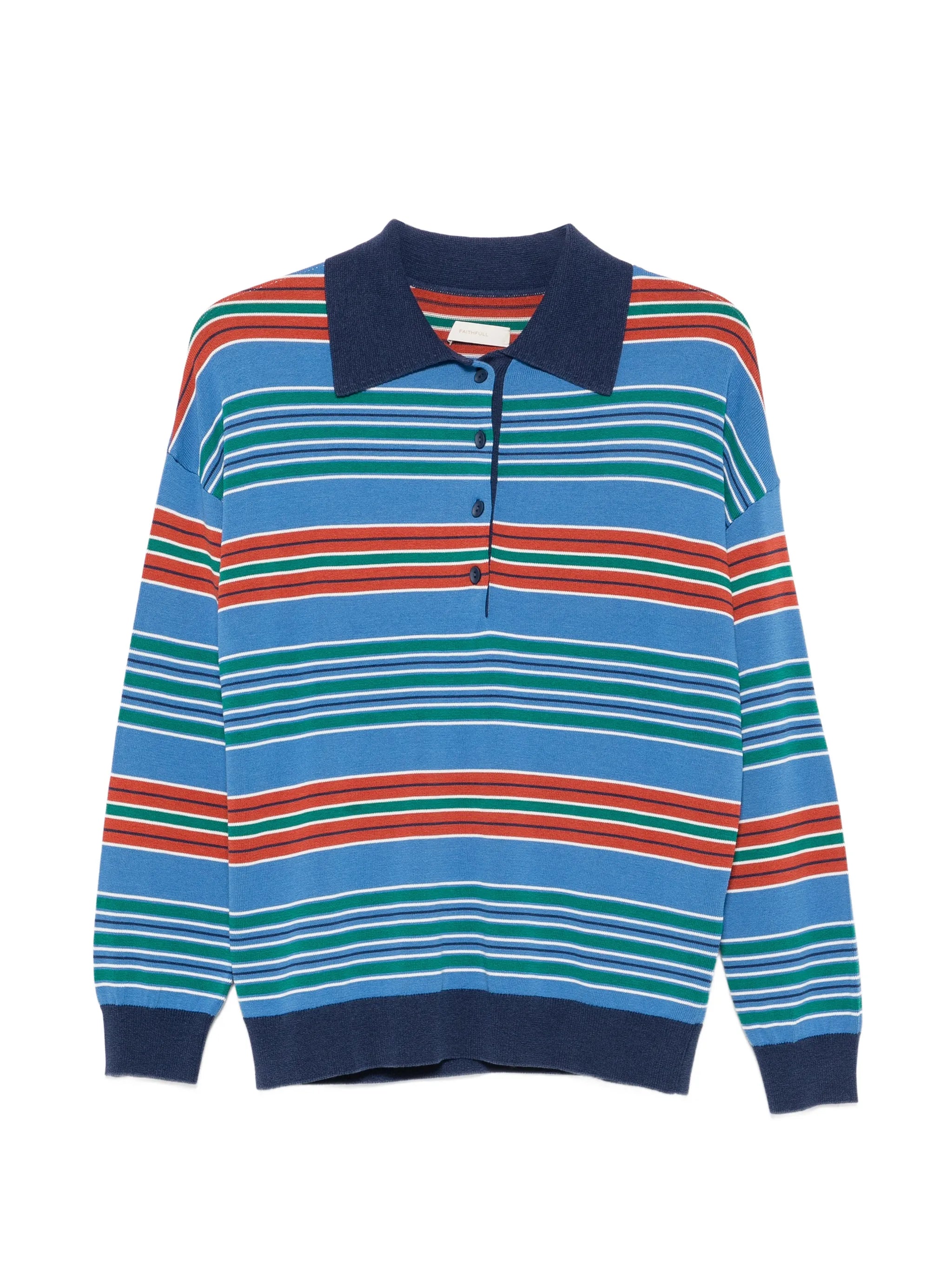 striped oversized polo shirt