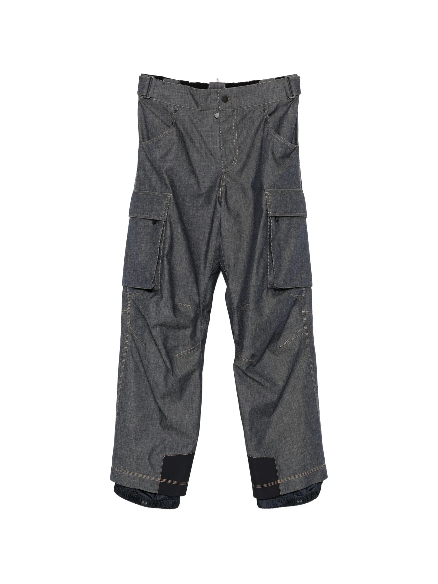padded denim ski trousers