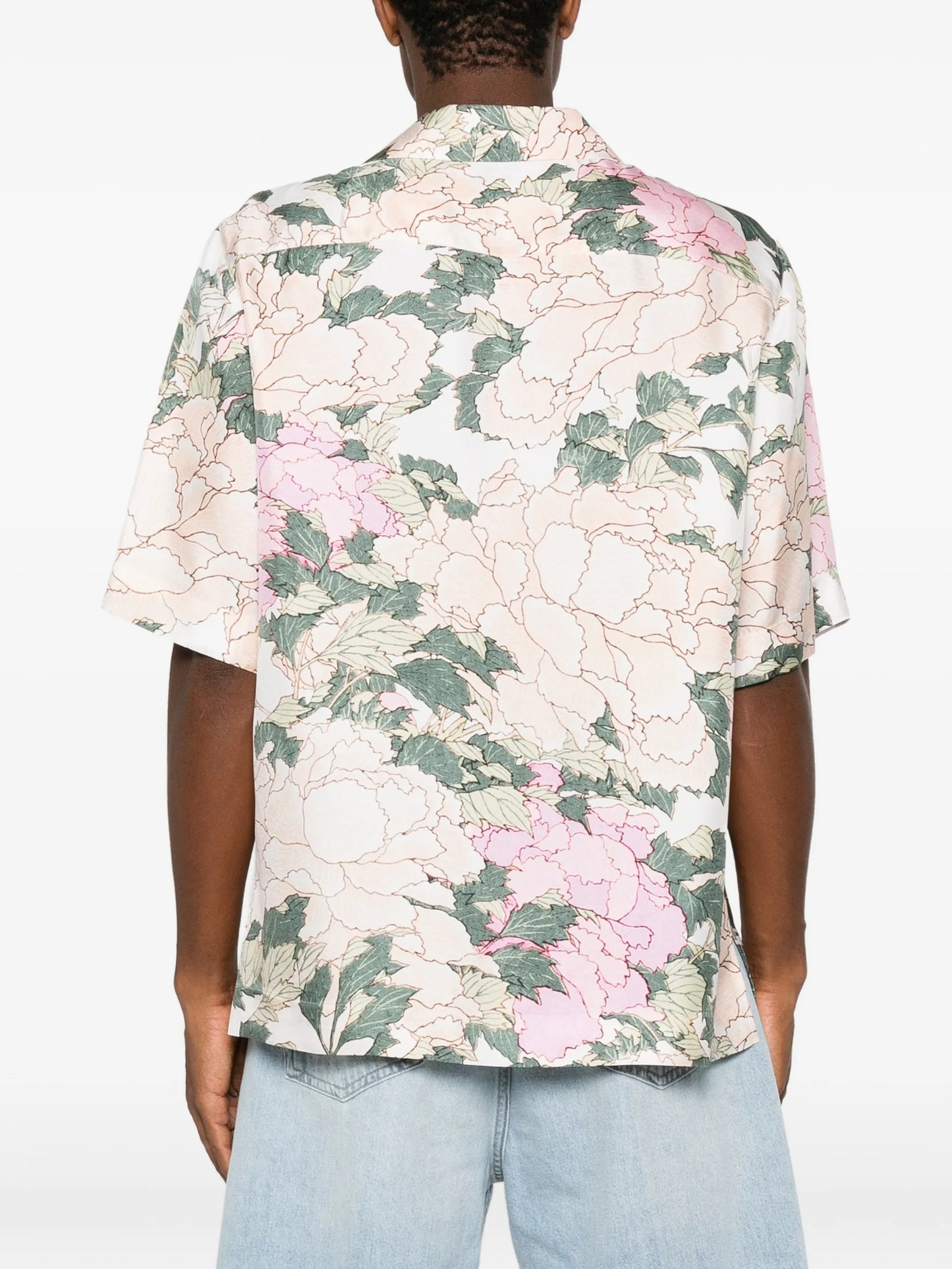 floral-print short-sleeve shirt