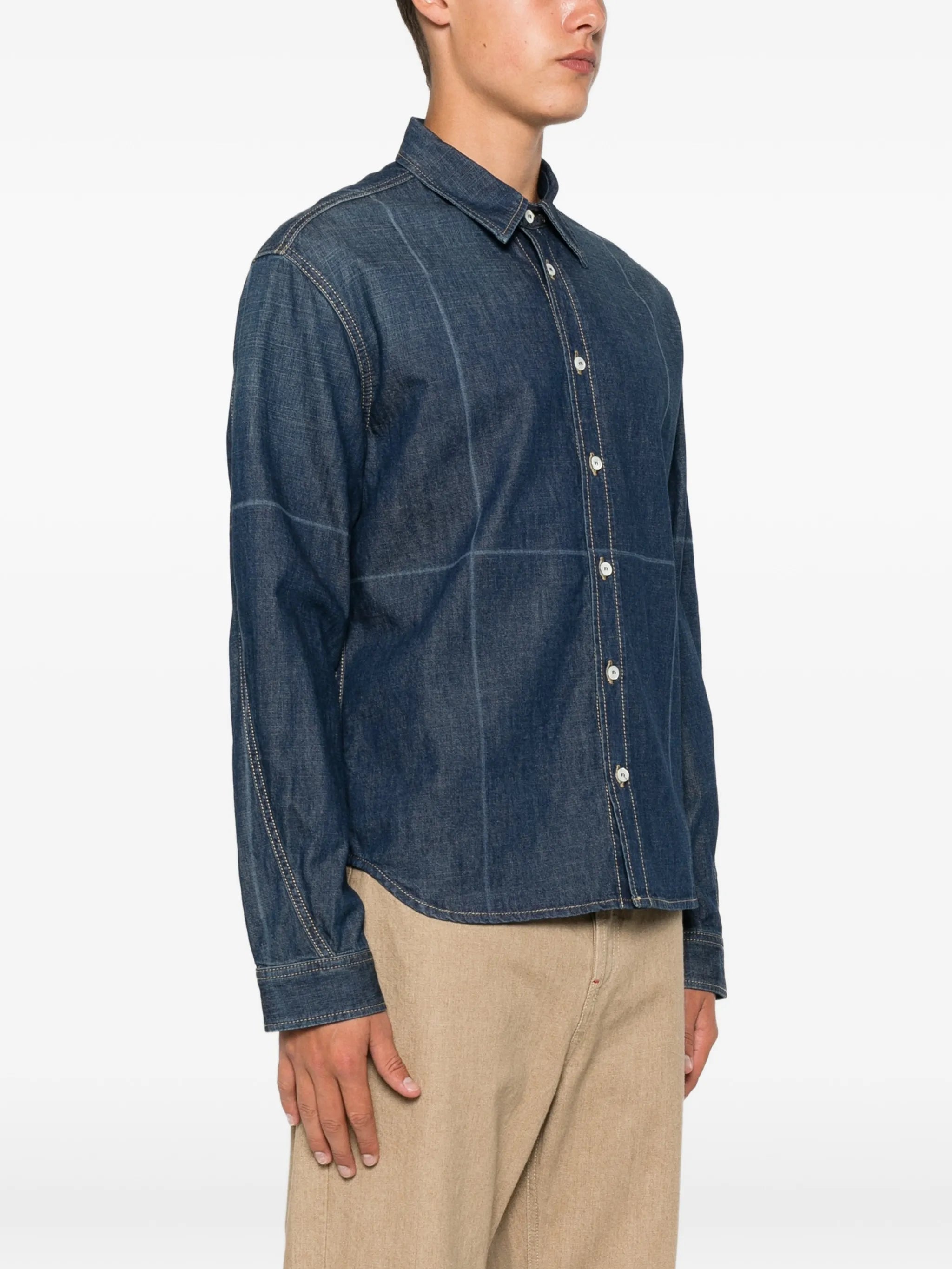 long-sleeve denim shirt