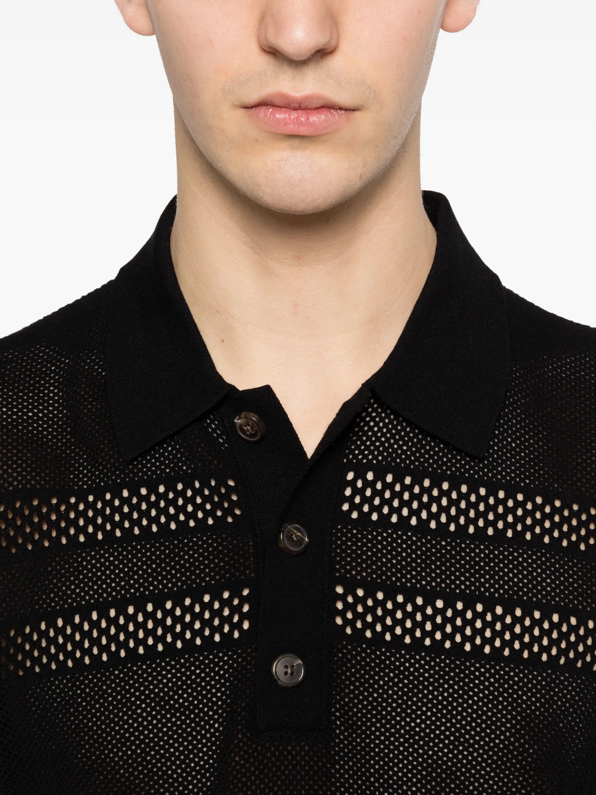 mesh polo shirt