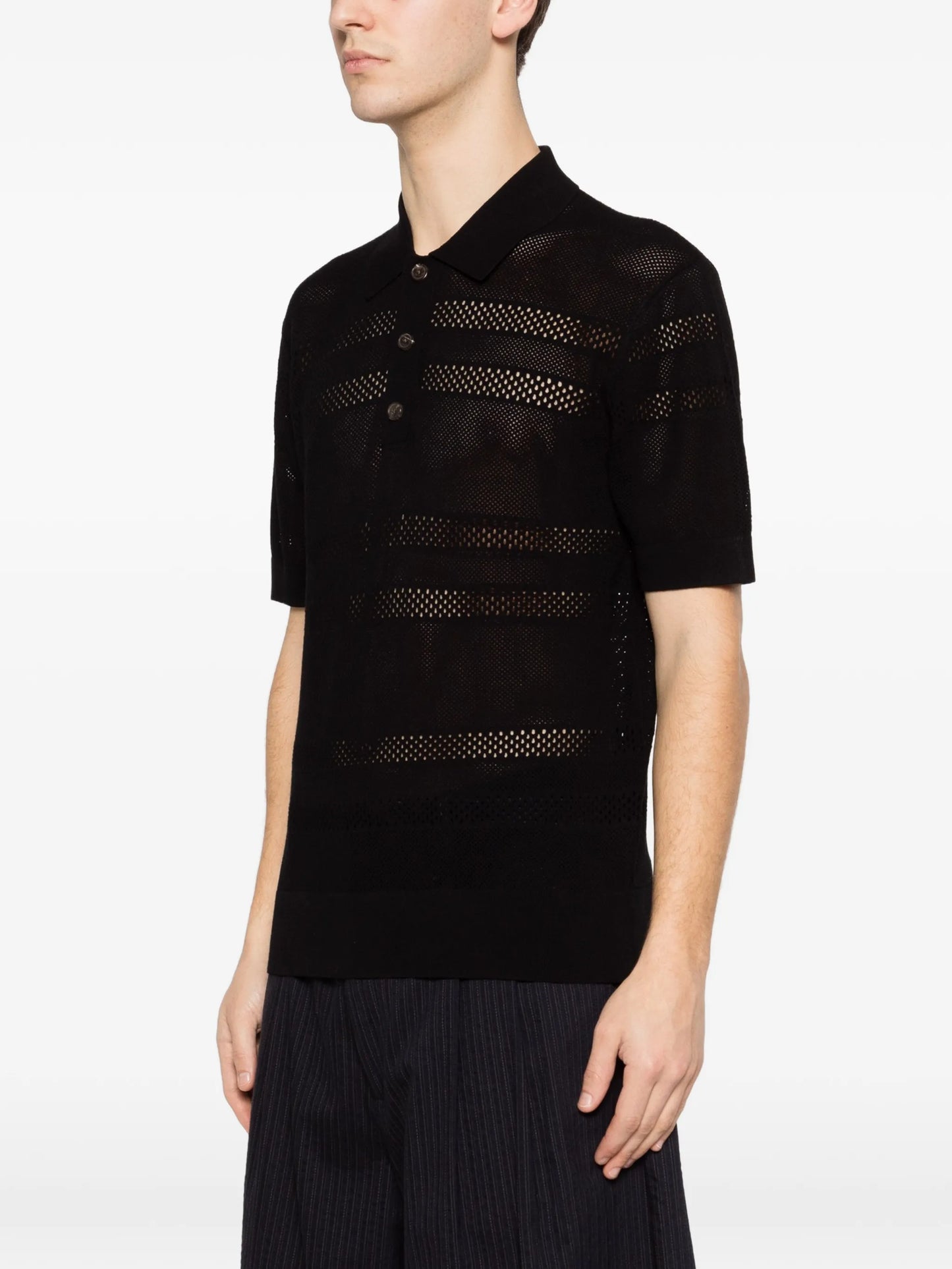 button-up polo shirt