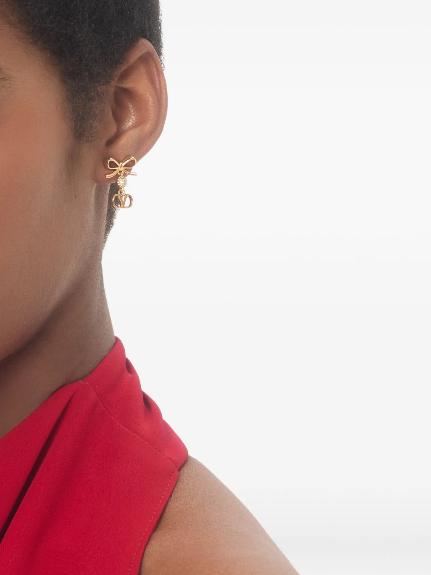 Vlogo Signature earrings in metal and Swarovski® crystals
