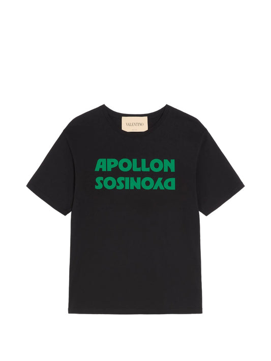 cotton T-Shirt with Apollon/Dyonisos print