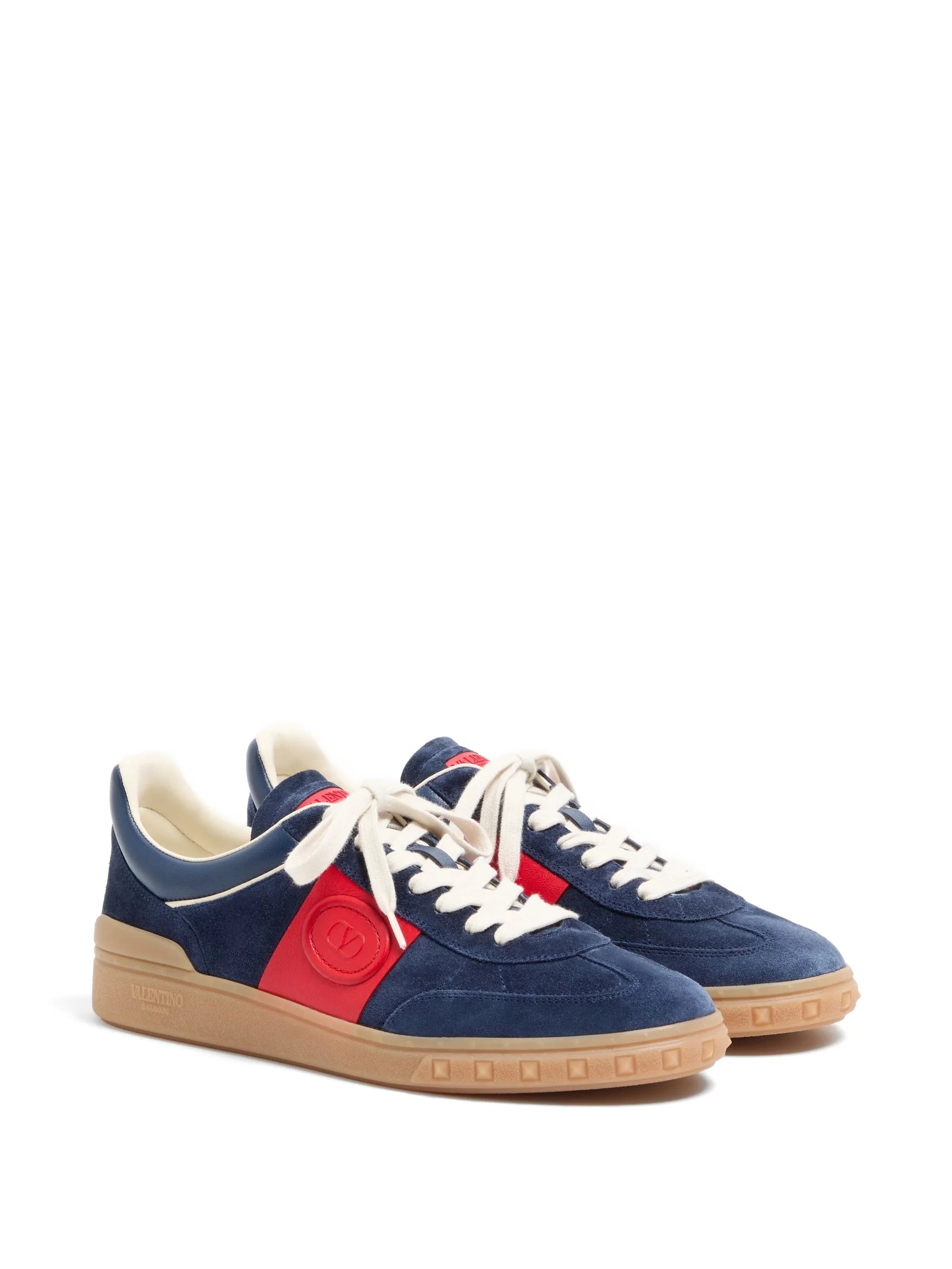 Upvillage low-top trainers in split-leather and calfskin nappa-leather