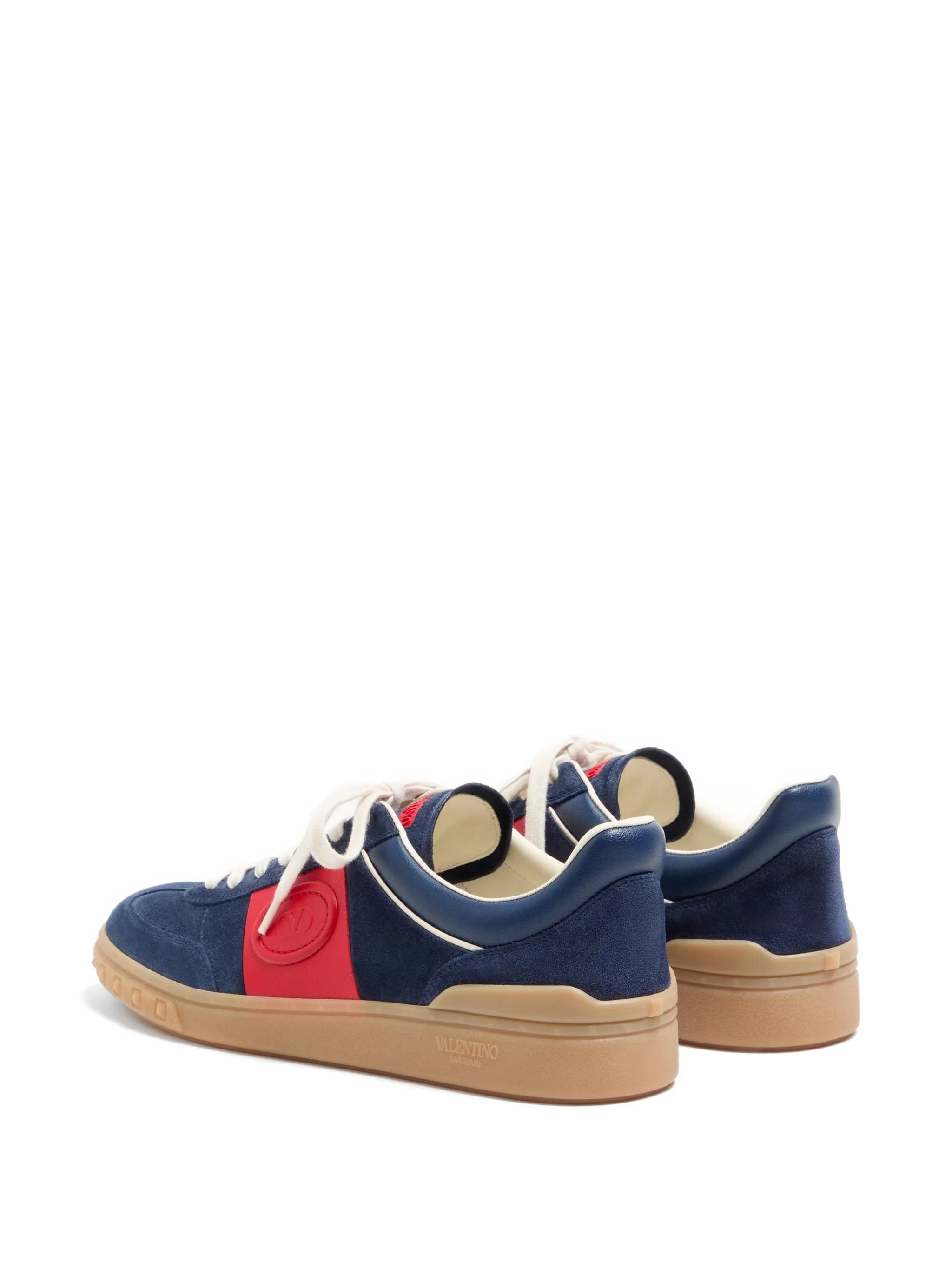 Upvillage low-top trainers in split-leather and calfskin nappa-leather