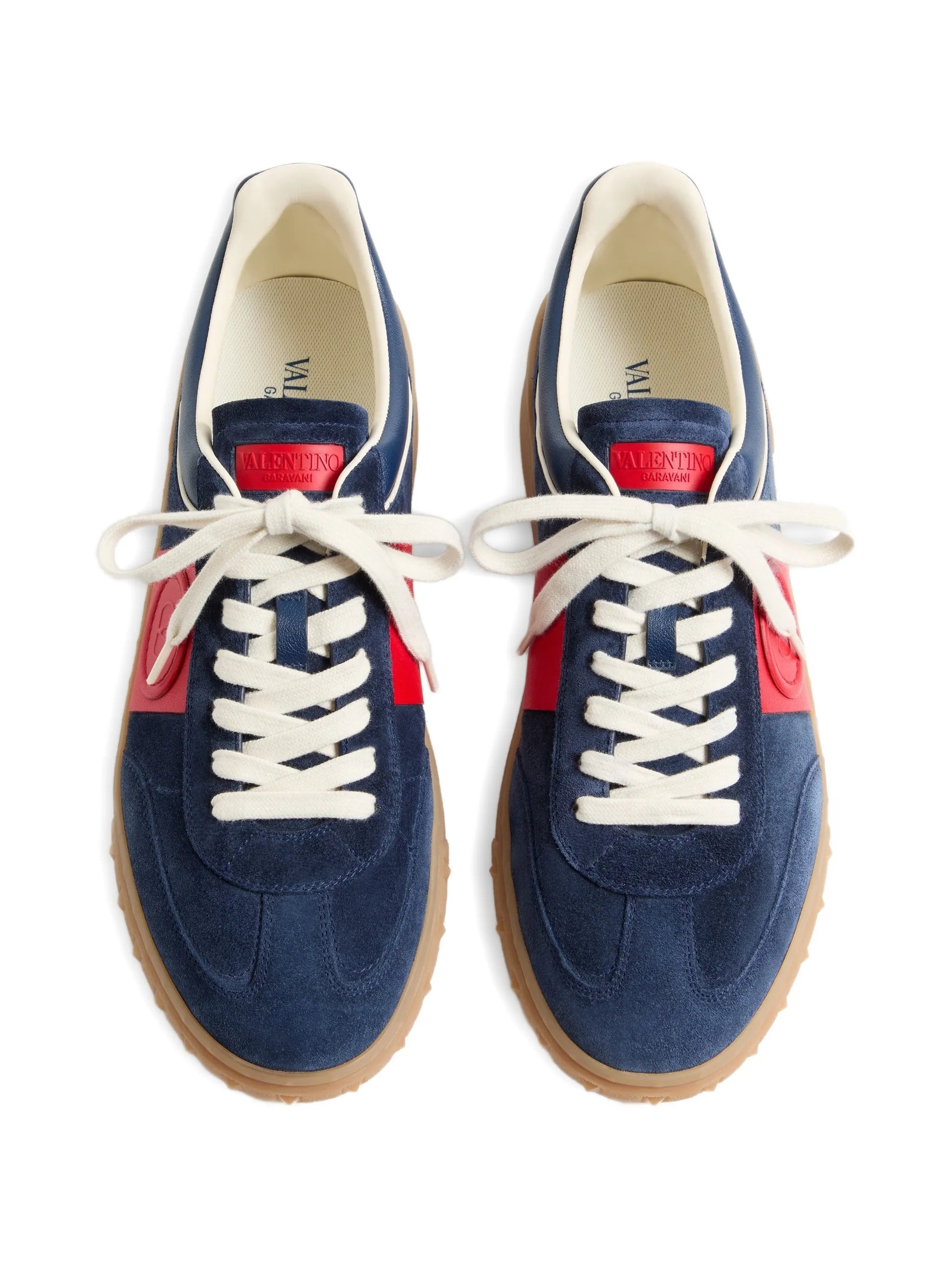 Upvillage low-top trainers in split-leather and calfskin nappa-leather