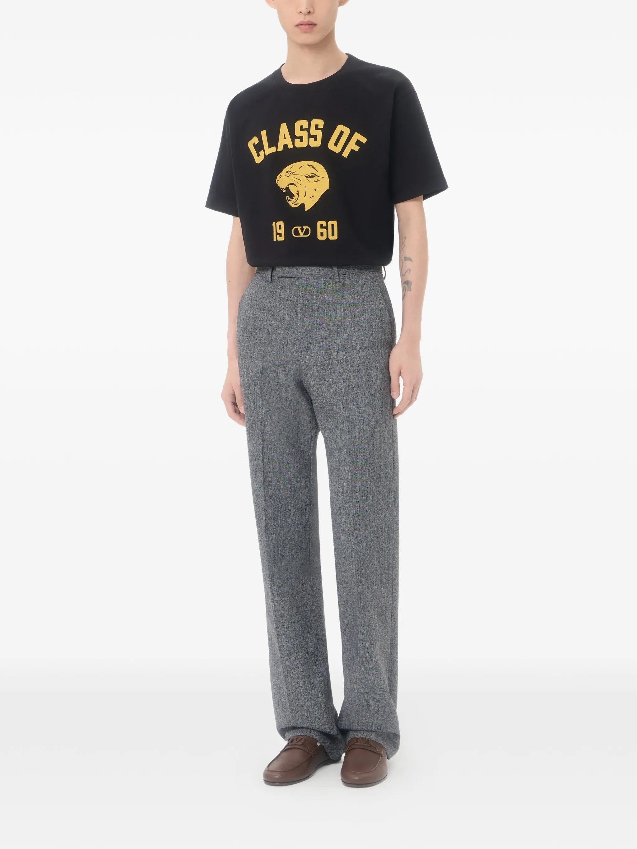 cotton T-Shirt with panther print