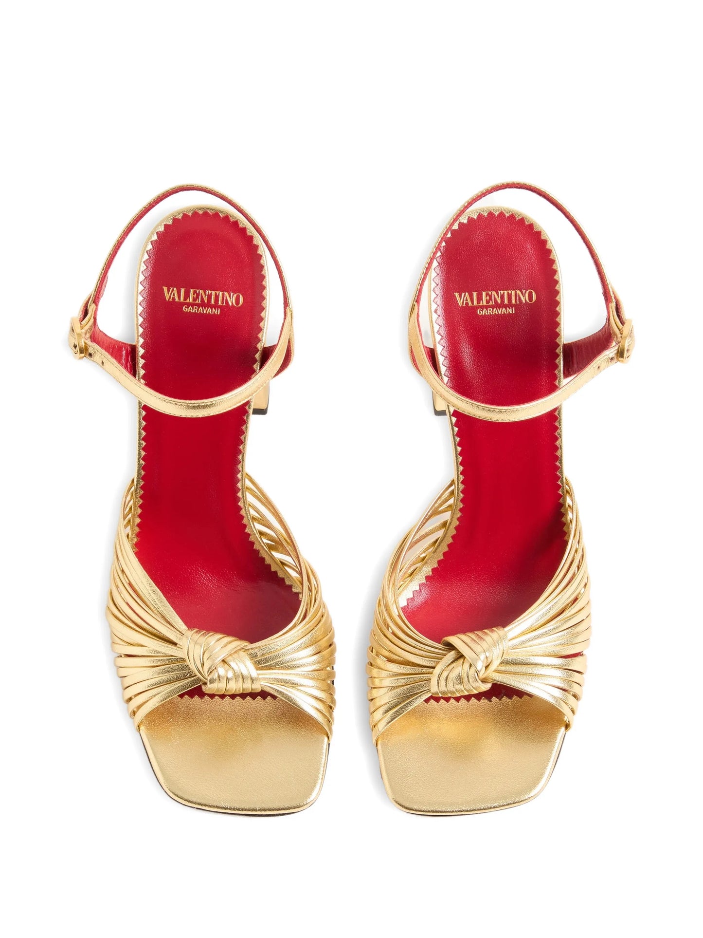 Annet laminated nappa sandals 90mm